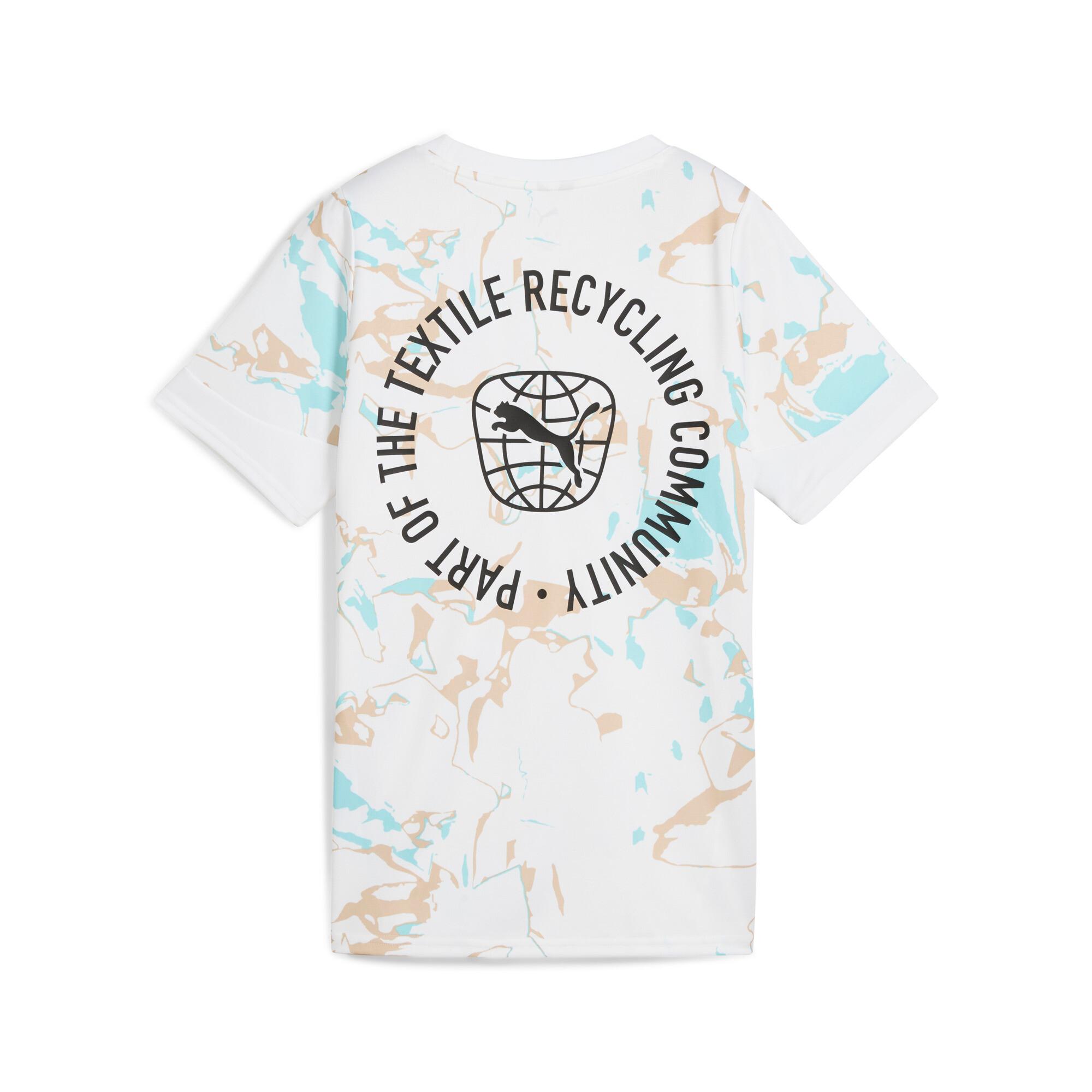 PUMA IndividualEARTH DAY Football Jersey Women in White/Light Sand Product Image