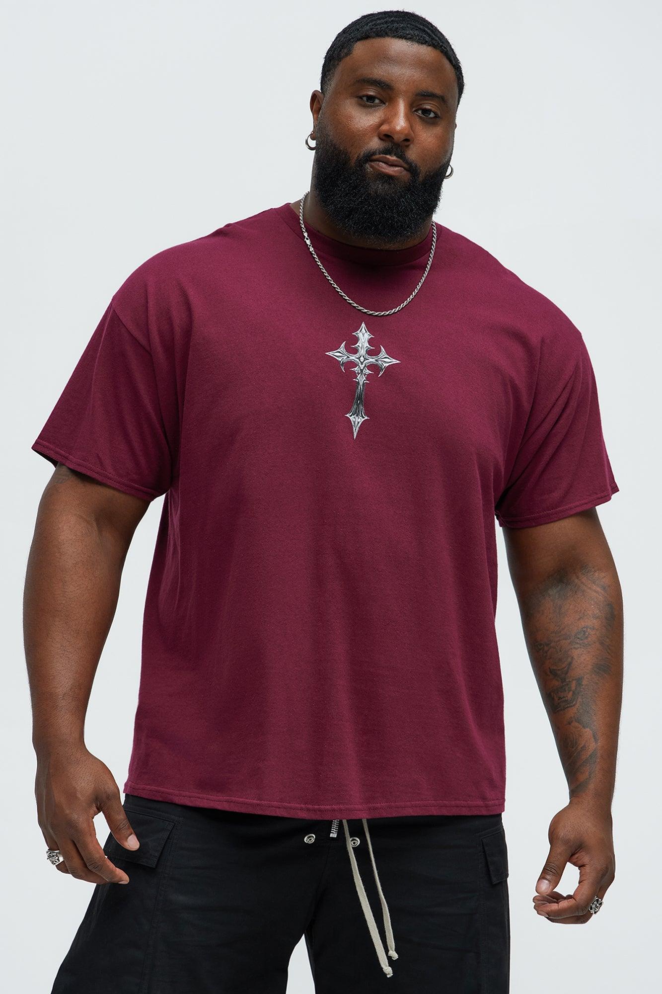Holy Spirit Psalm Short Sleeve Tee - Burgundy Product Image