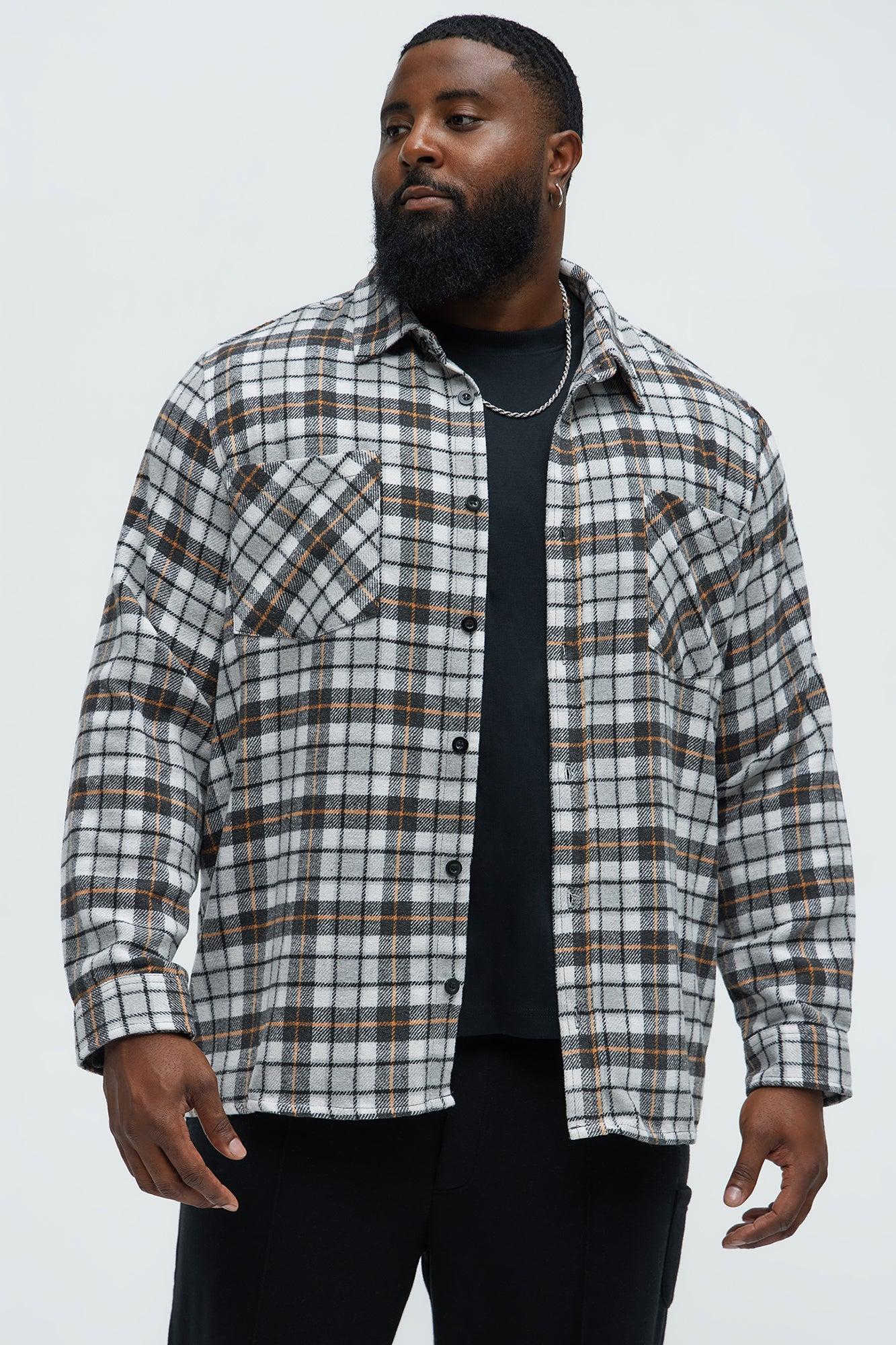 Gas Plaid Classic Flannel - Grey/combo Product Image