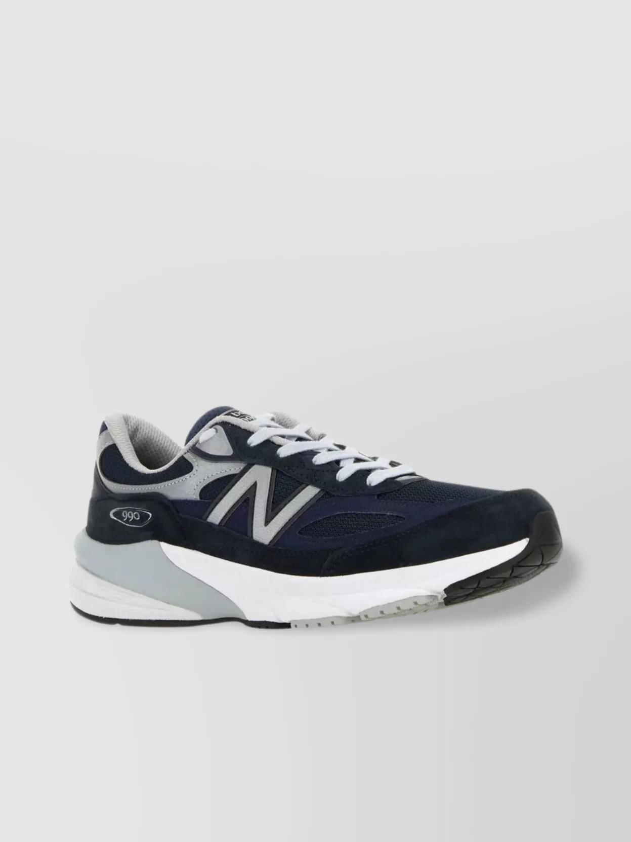 NEW BALANCE Printed Suede Mesh Sneakers With Cushioned Sole In White Product Image
