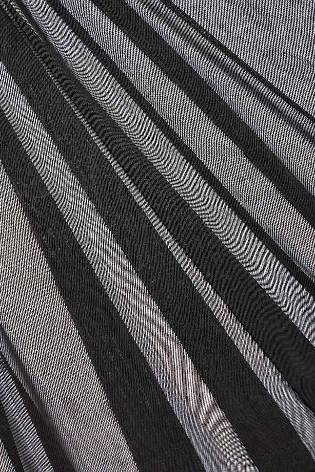 Ruched Hardware-Detail Fishtail Maxi Skirt in Black Product Image