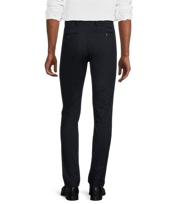Murano Wardrobe Essentials Evan Extra Slim Fit Flat Front Tapered Leg Chino Dress Pants Product Image