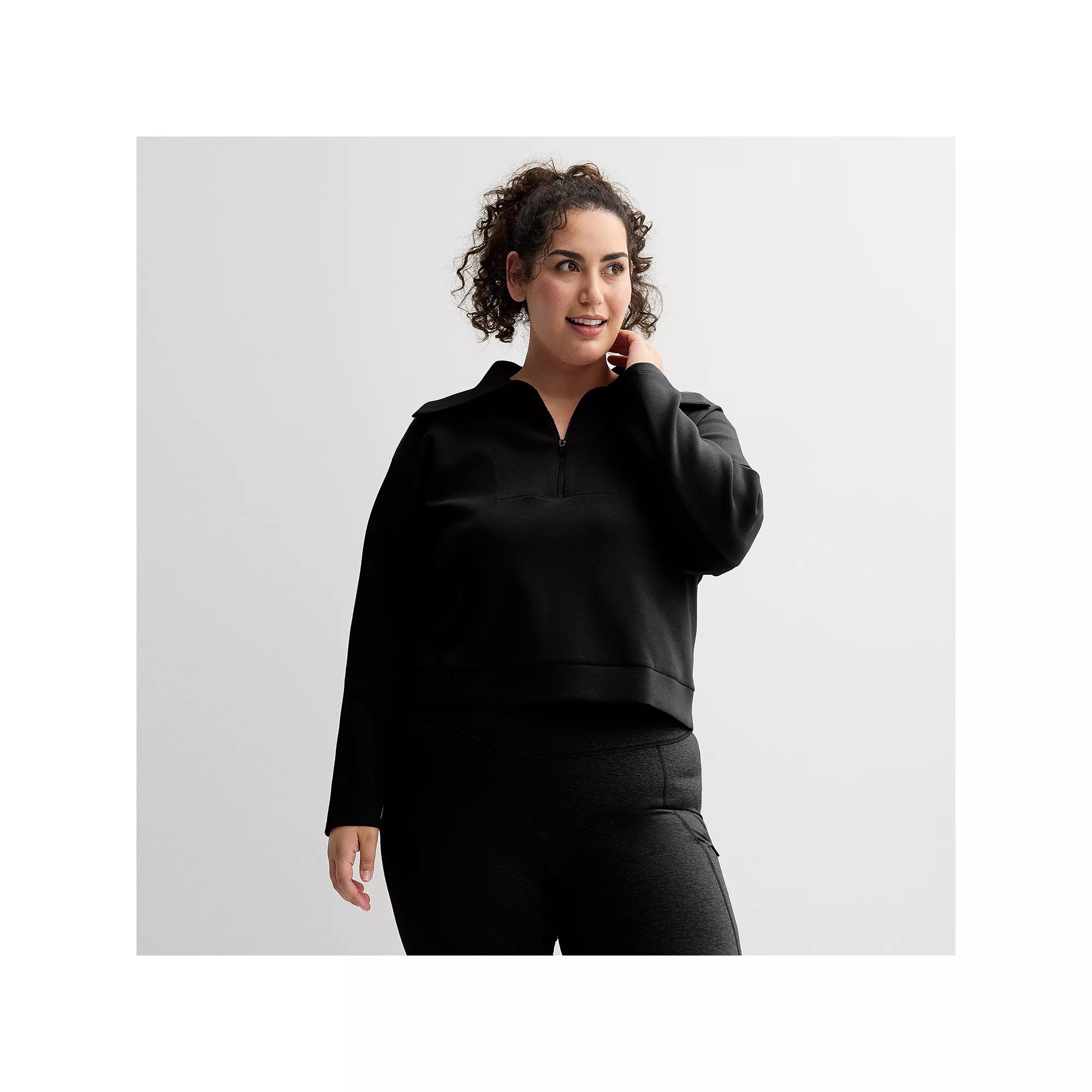 Plus Size Tek Gear® Half-Zip Ultra Comfort Sweater, Women's, Size: 2XL, Maiti Pink Product Image