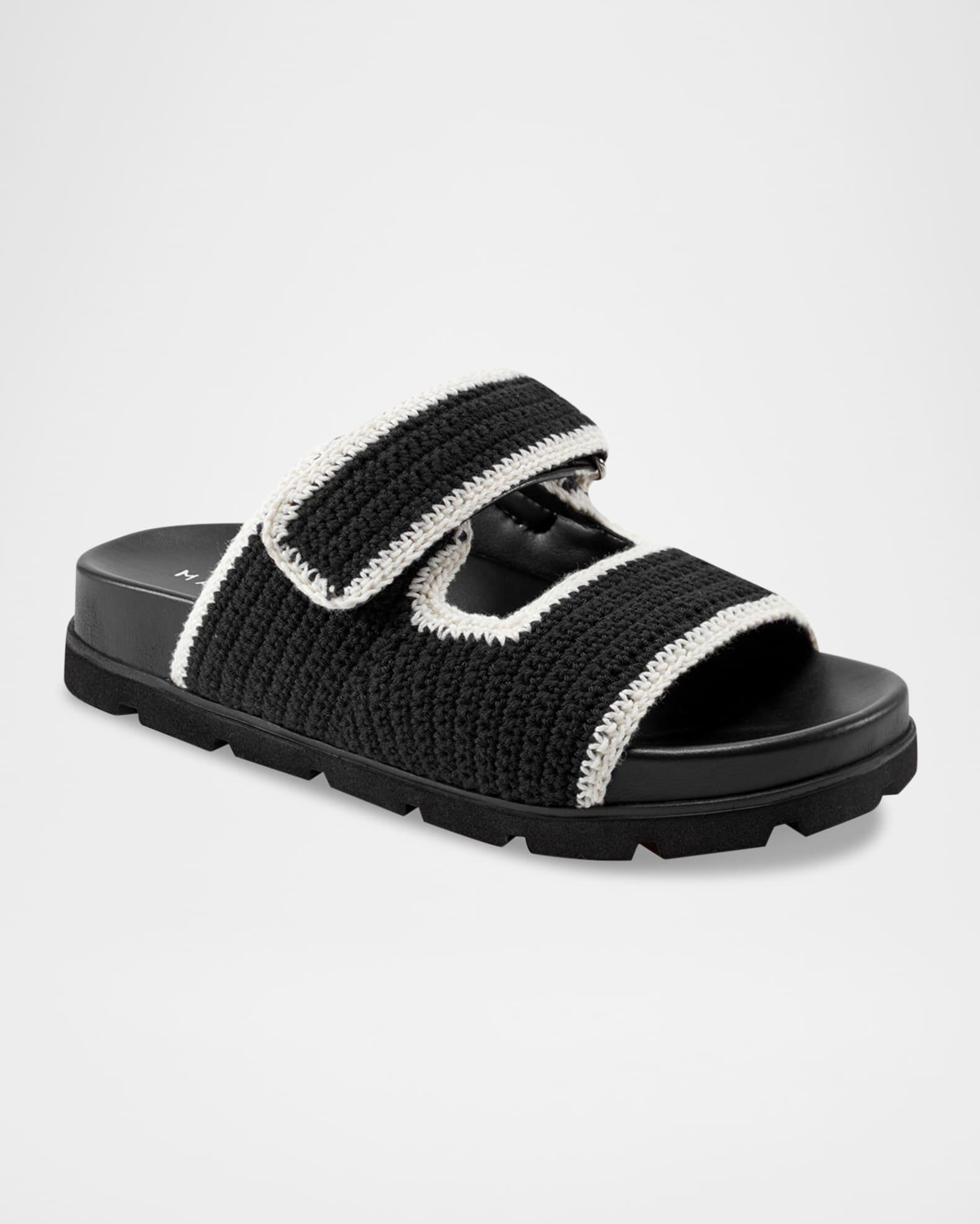 Brinley Crochet Grip Sporty Slide Sandals Product Image