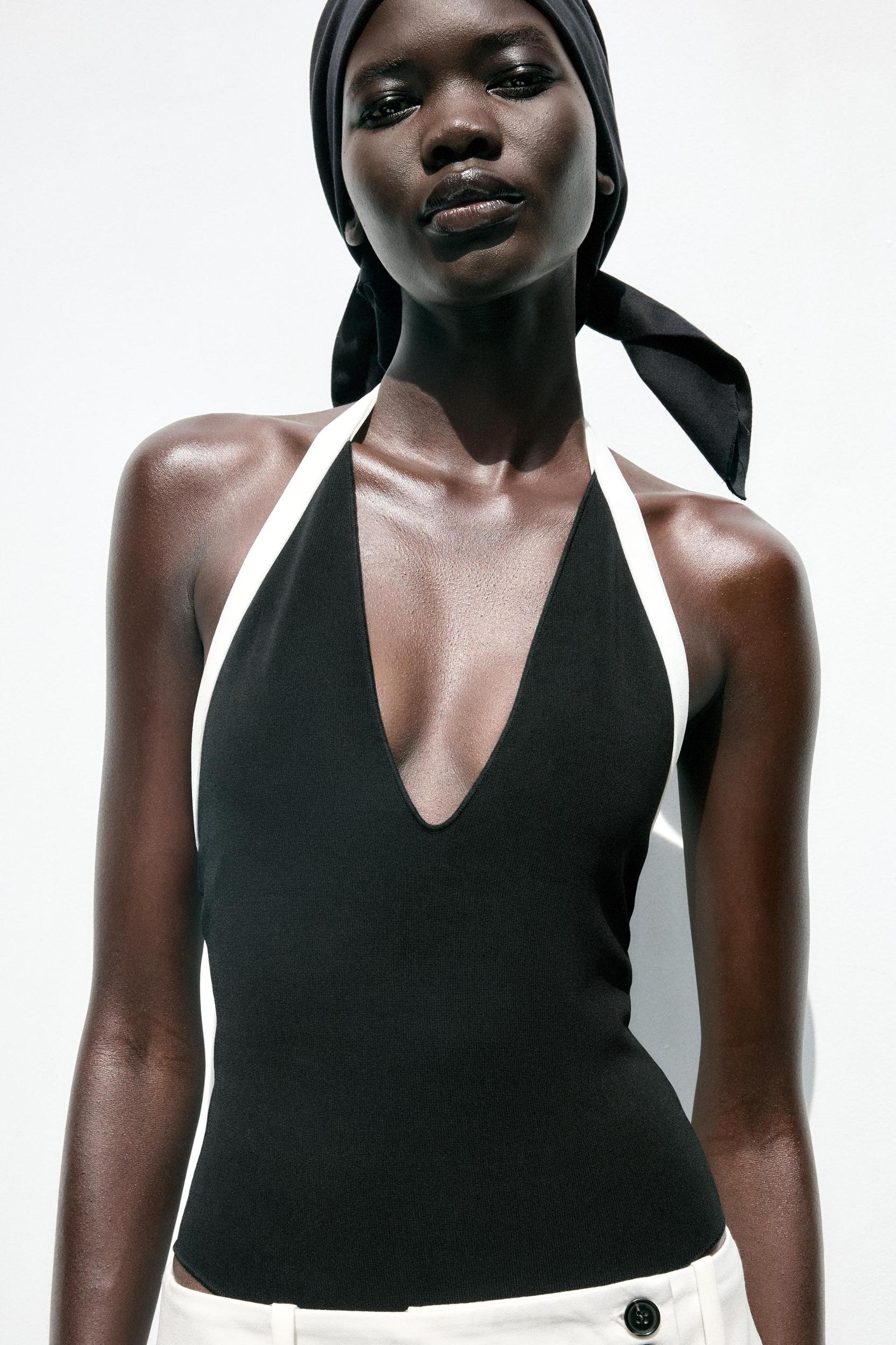 CONTRAST STRETCH BODYSUIT Product Image