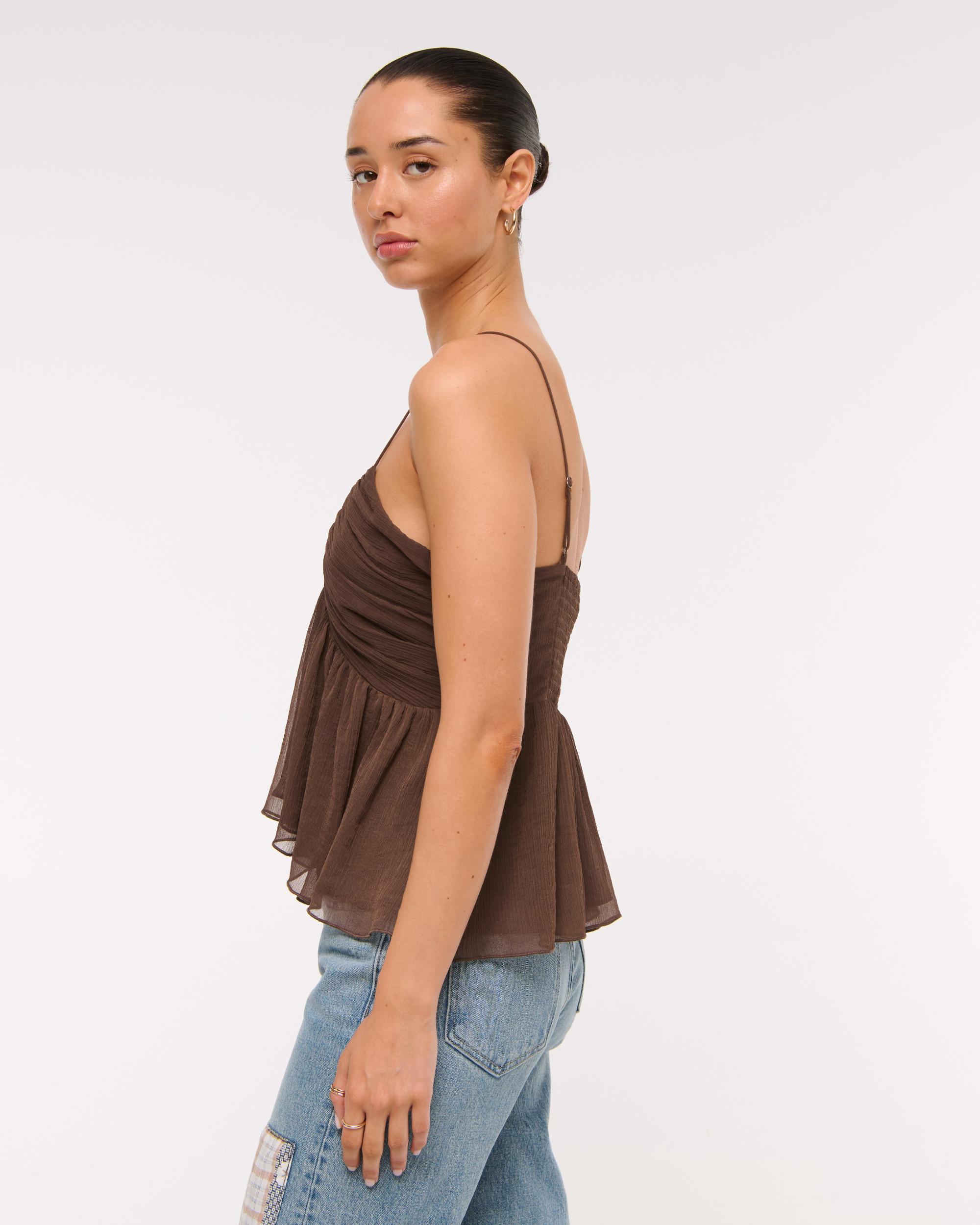 V-Neck Ruched Cami Product Image
