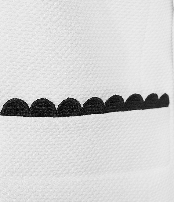 Kasper Pique Scalloped Trim Coordinating Cardigan Jacket Product Image