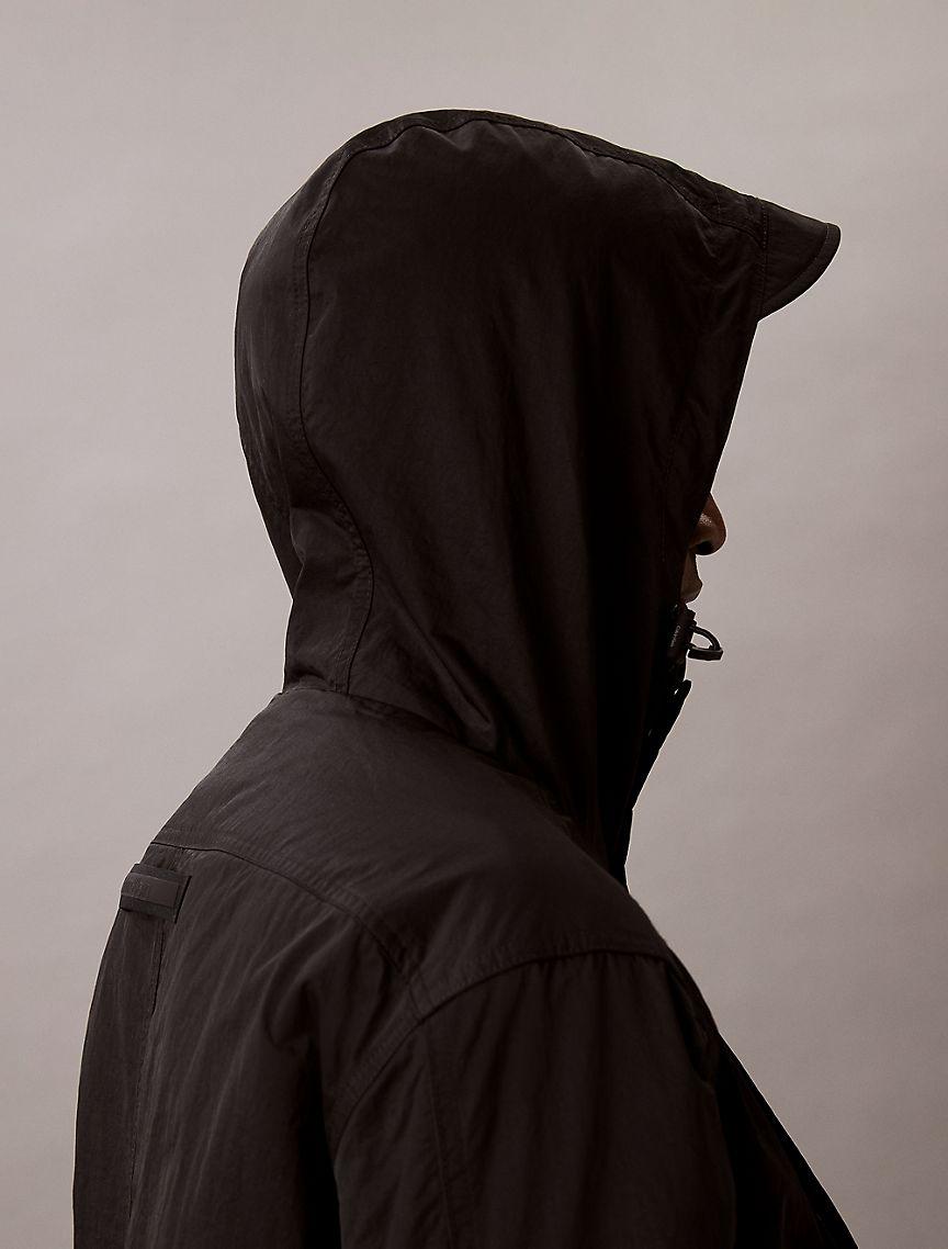 Crinkle Nylon Long Parka Product Image