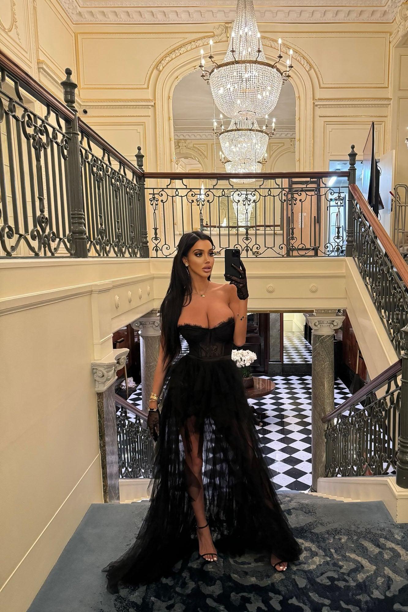 Anastasia Tulle Maxi Dress - Black Product Image