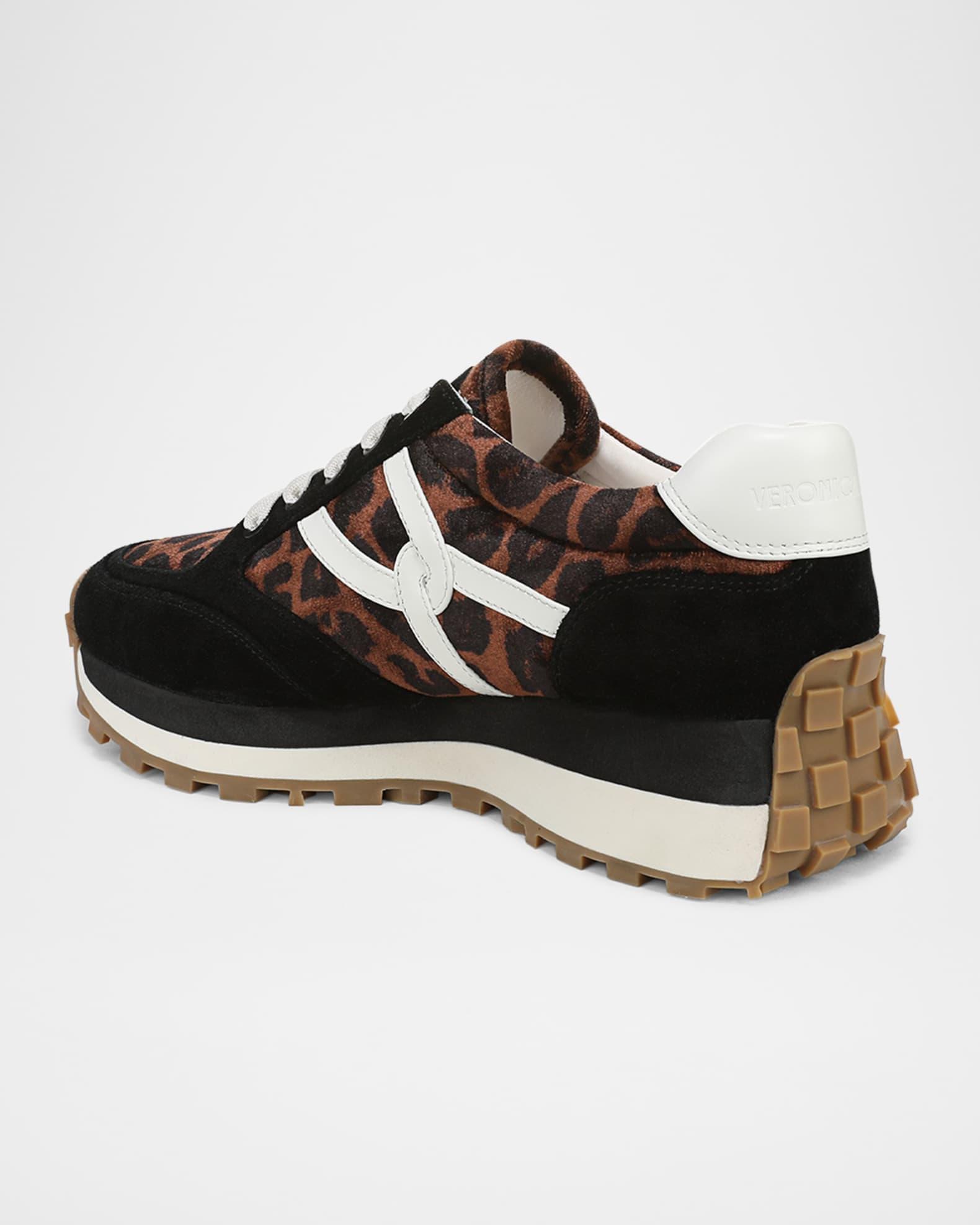 Valentina Mixed Leather Retro Sneakers Product Image