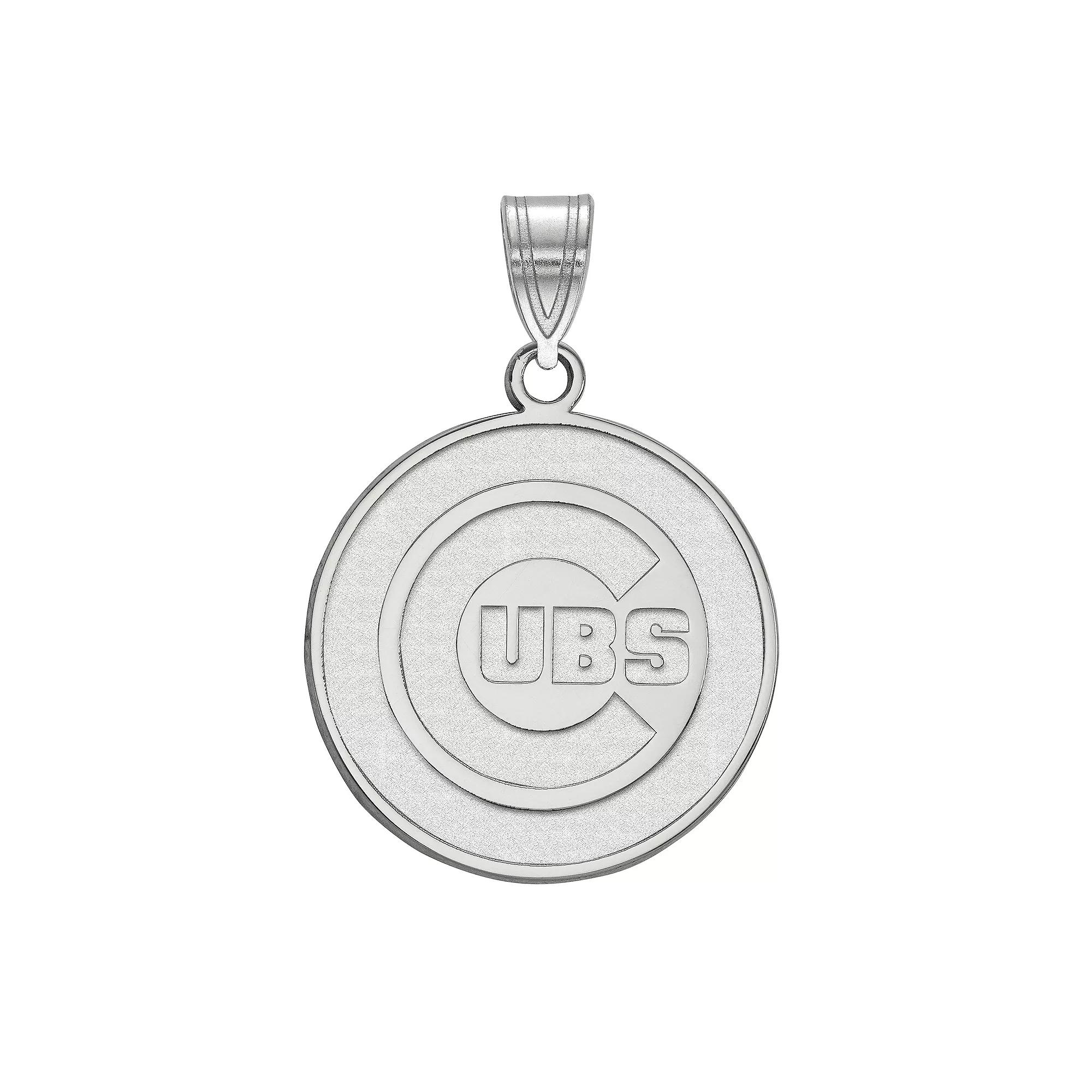 LogoArt Sterling Silver Chicago Cubs Large Pendant, Women's, Size: 25MM, Gold Tone Product Image