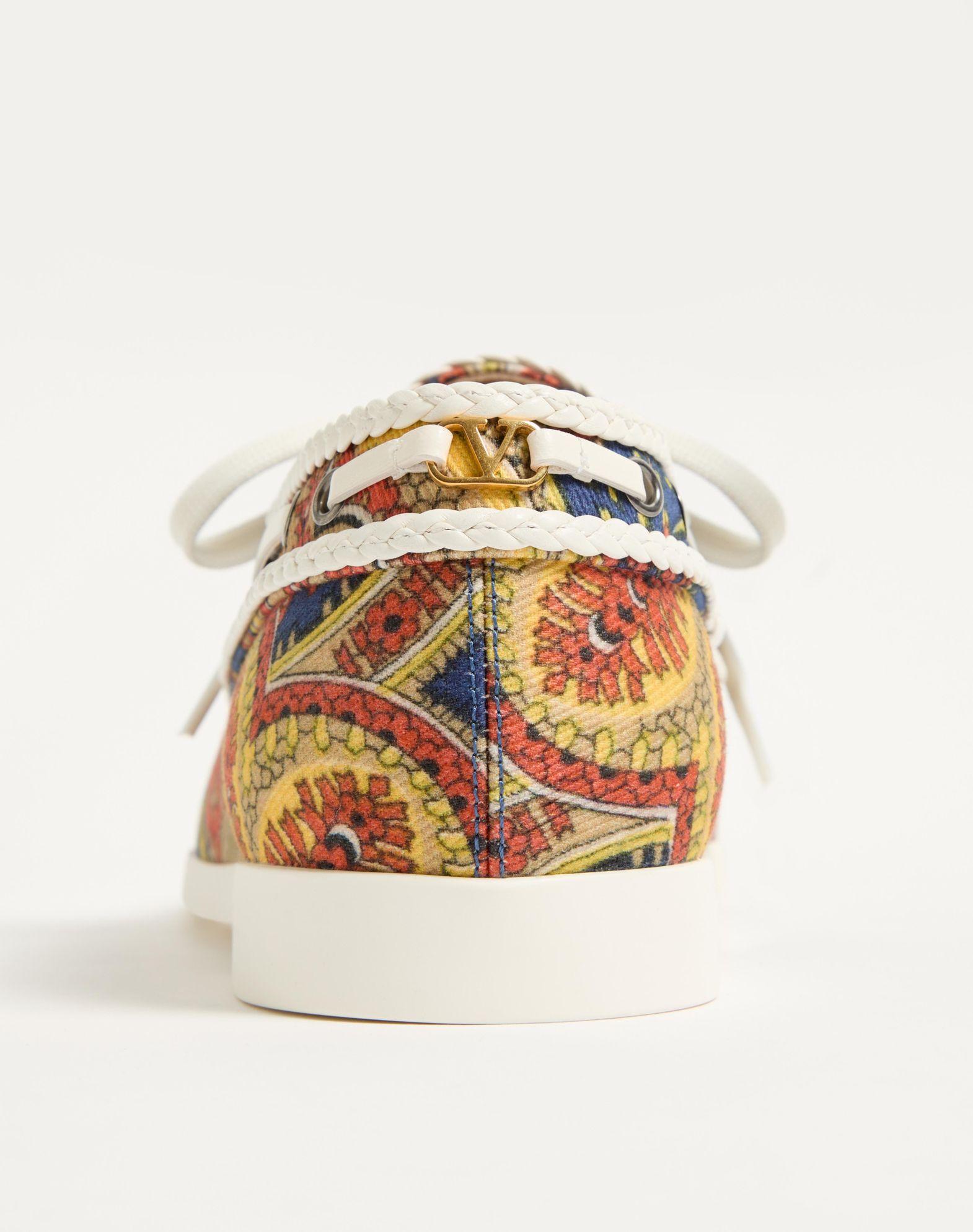 Palm Avenue Boat Shoe In Voyage Imaginaire Denim Fabric And Nappa Product Image