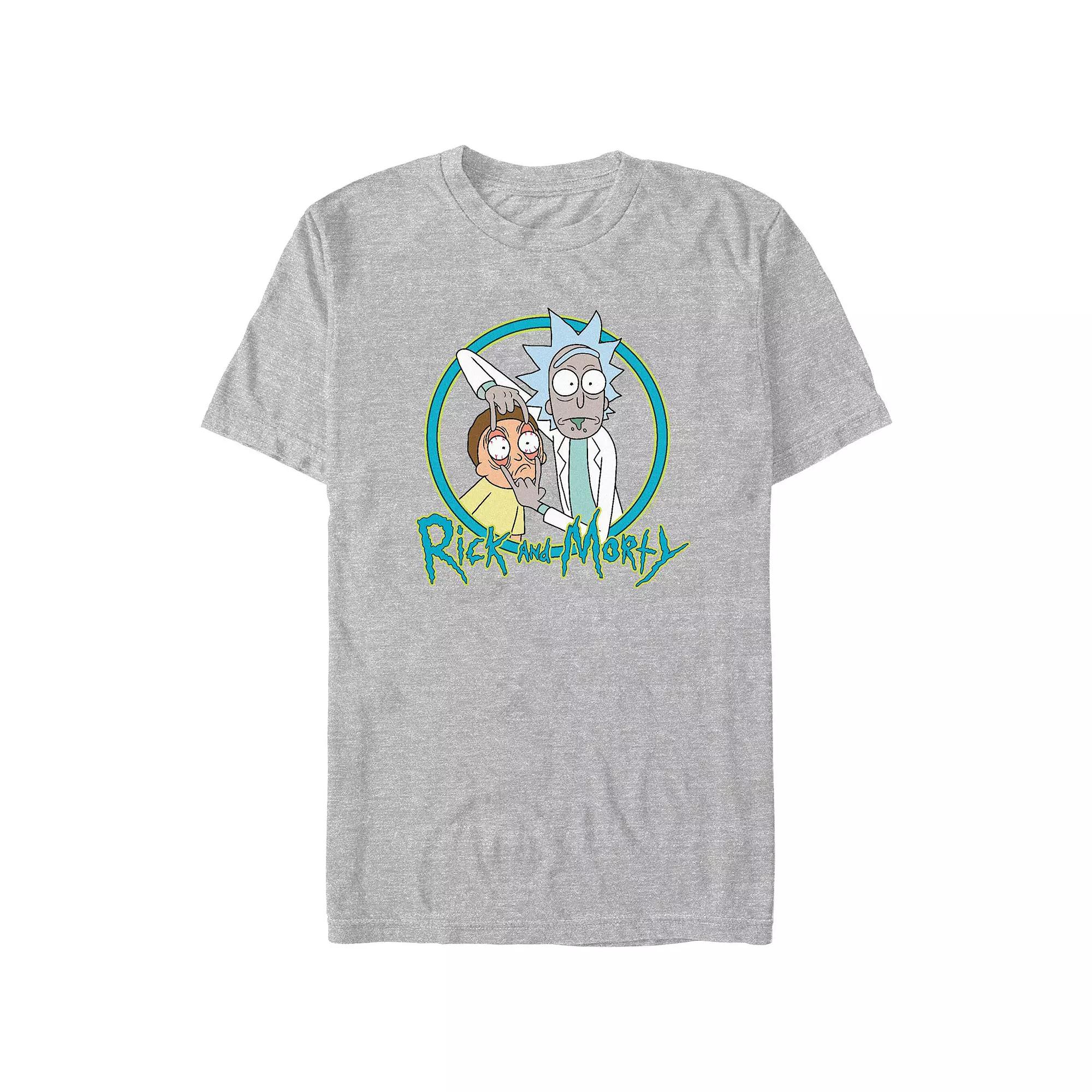 Men's Rick And Morty Crazy Stamp Graphic Tee,  Product Image