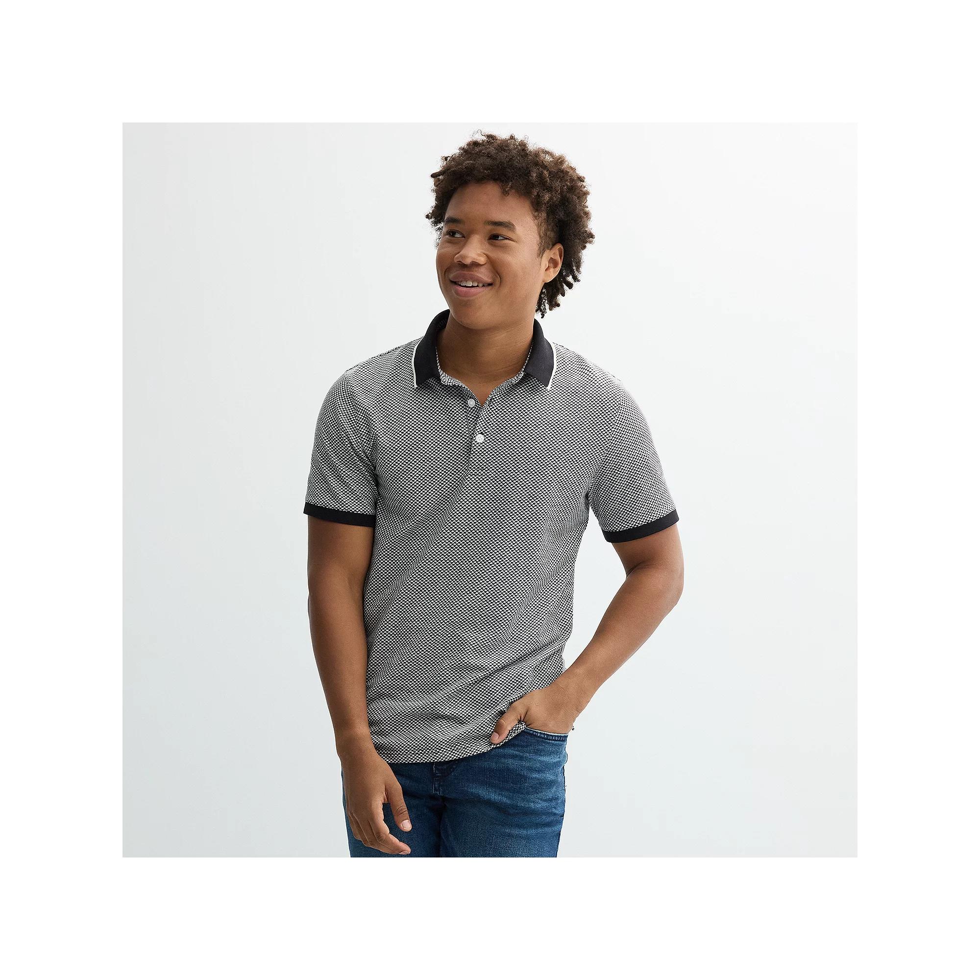 Men's Apt. 9® Jacquard Tipped Polo,  Product Image