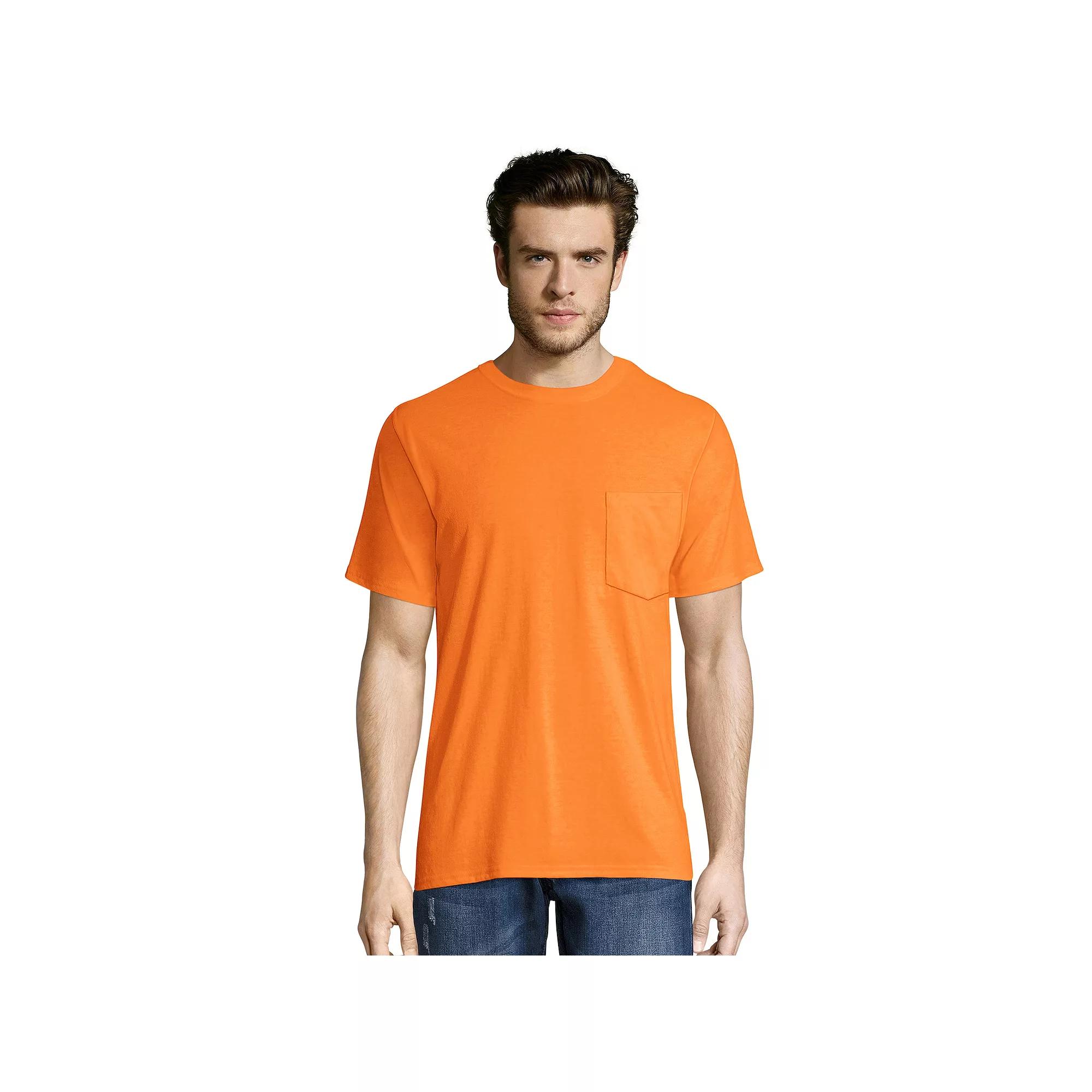 Big & Tall Hanes® Workwear 2-pack X-Temp Fresh IQ Crewneck Pocket Tees, Men's,  Product Image