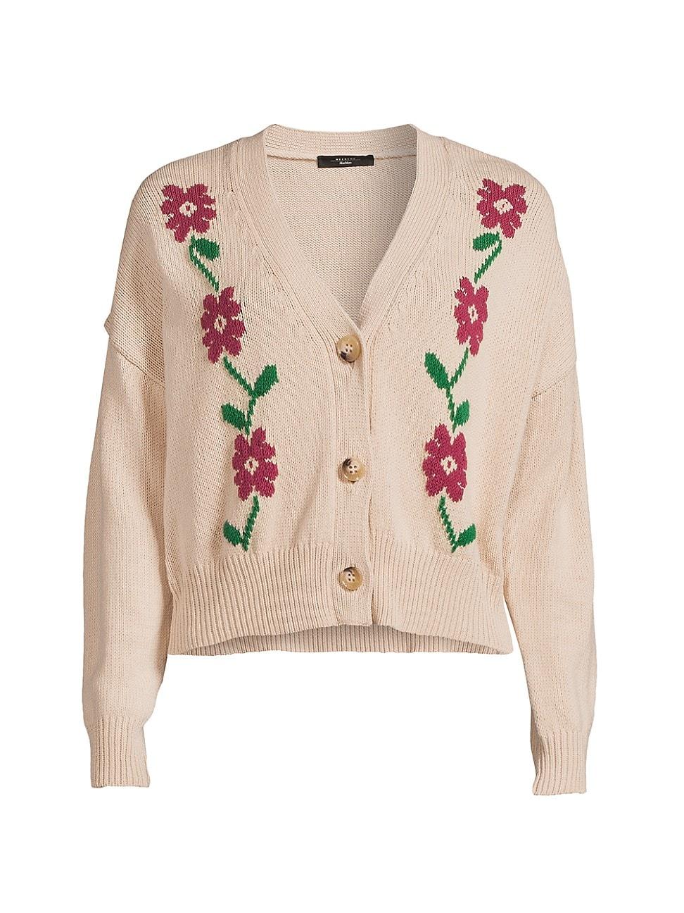 Womens Teulada Cotton-Blend Floral Cardigan Product Image
