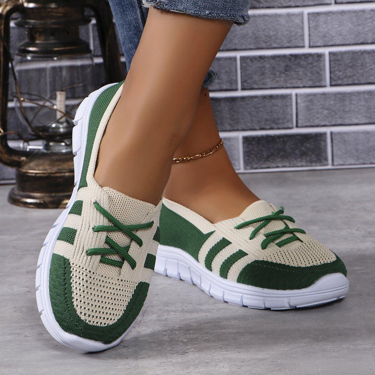 Mesh Contrast Flat Slip-Ons Product Image