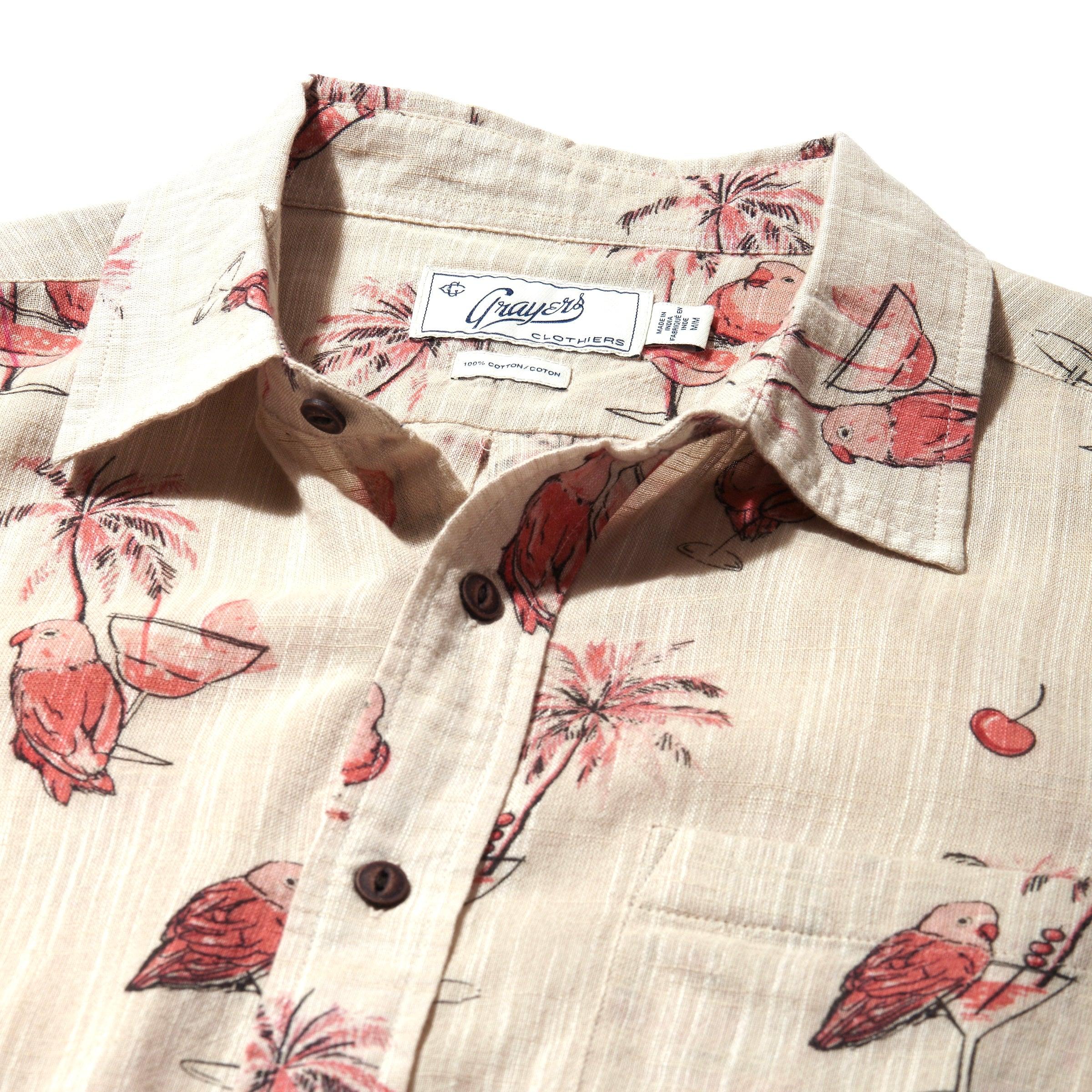 Madras Loose Weave Printed Shirt - Drunken Parrot Product Image