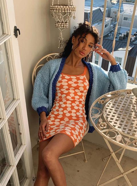 Lester Knit Cardigan Blue Product Image