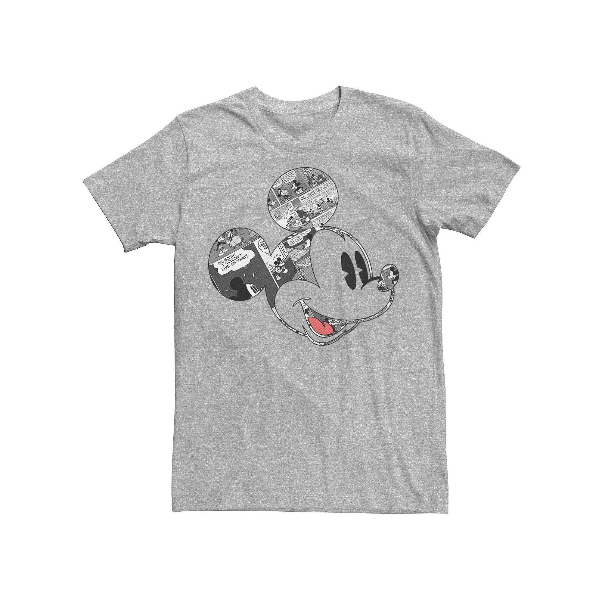 Disney's Mickey & Friends Mickey Comic Fill Men's Tee, Size: Large, Athletic Grey Product Image