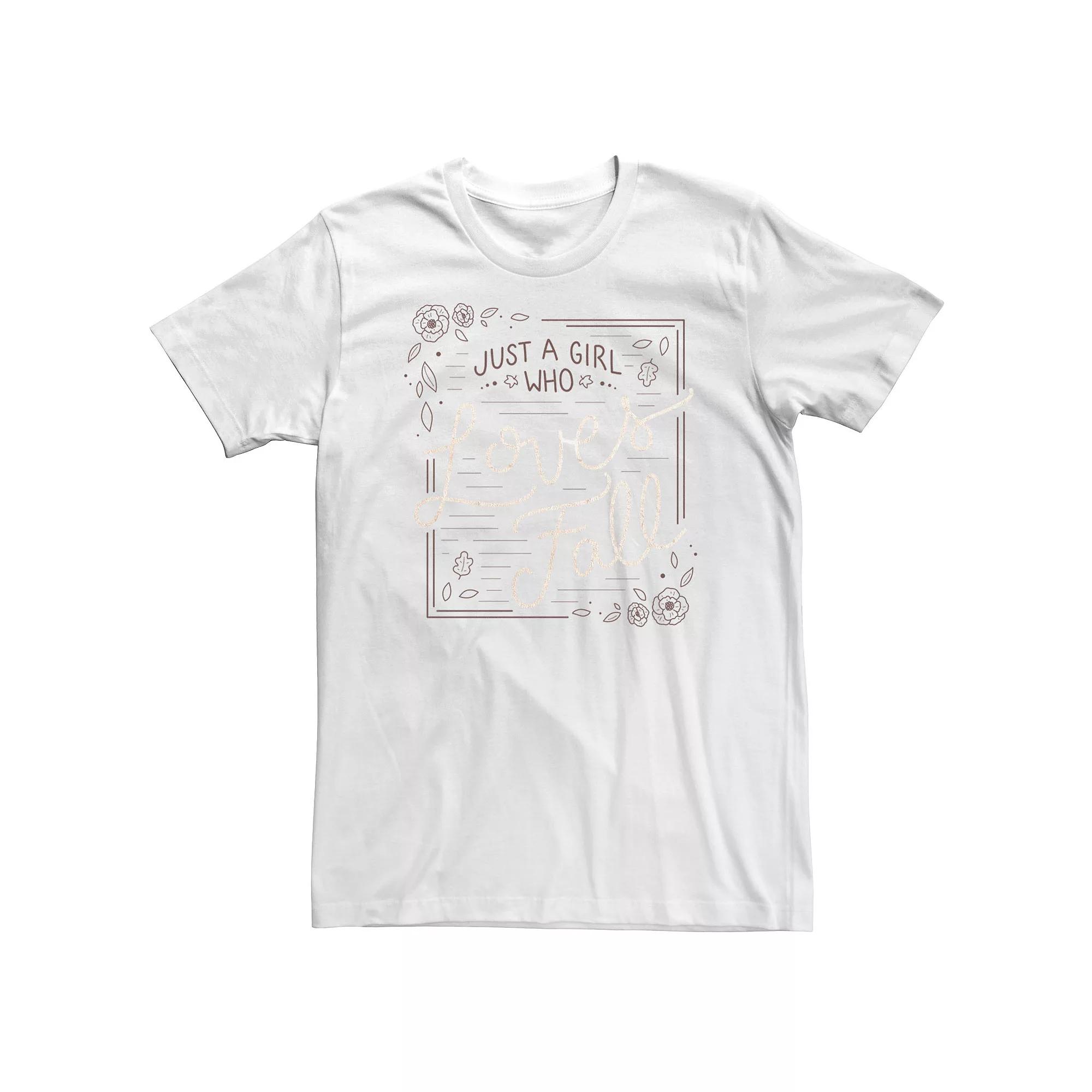 Big & Tall Fifth Sun Just A Girl Who Loves Fall Framed Text Tee, Men's,  Product Image