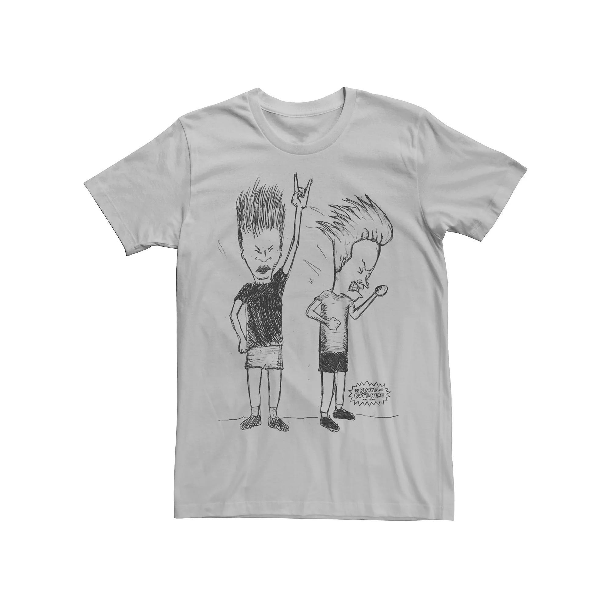 Men's Beavis And Butthead Rock Out Sketch Tee,  Product Image