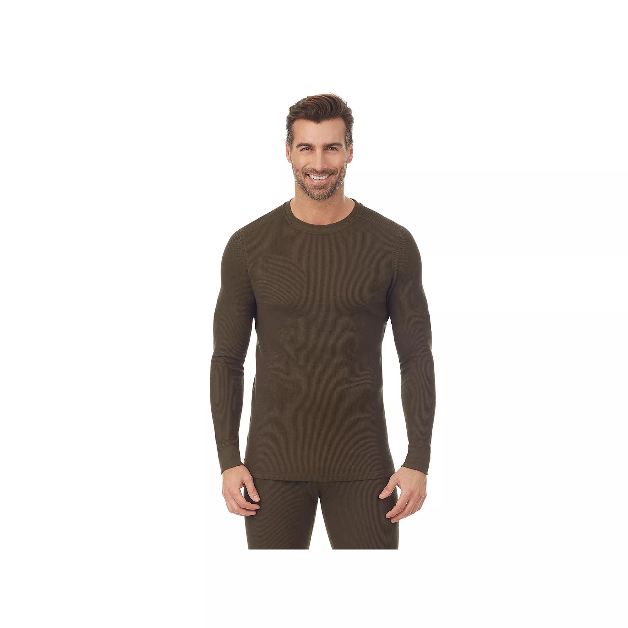 Men's Cuddl Duds® Midweight Waffle Thermal Performance Base Layer Crew Top,  Product Image