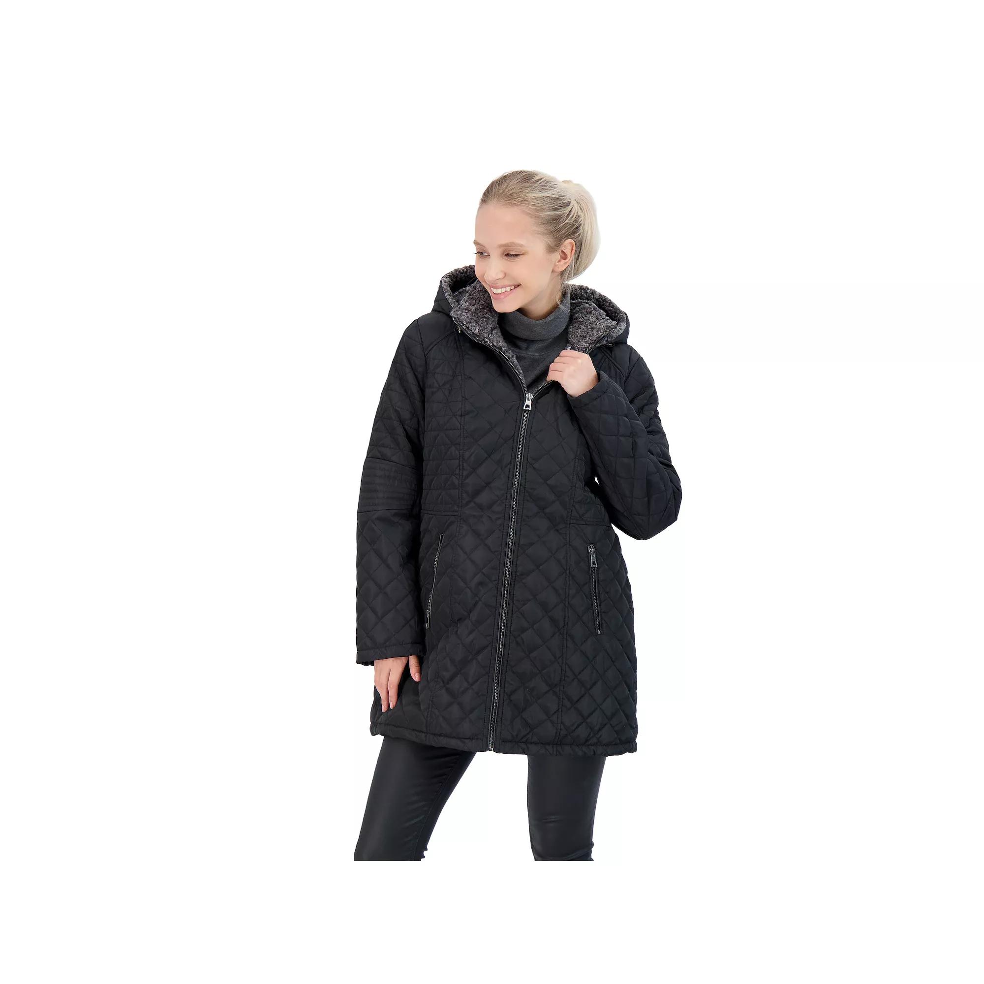 Women's Sebby Faux-Fur Hood Quilted Jacket,  Product Image