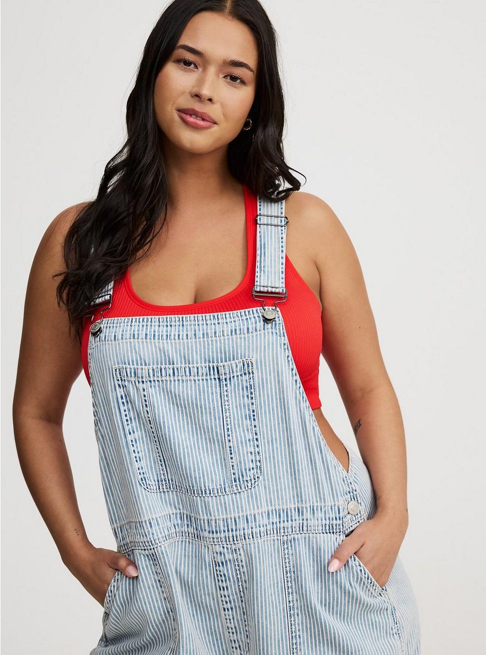 Vintage Stretch Denim Shortall Product Image