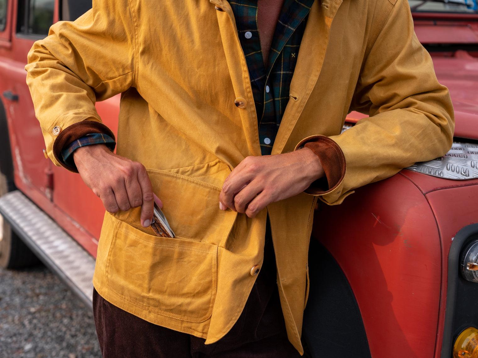 Gamekeeper Jacket in Goldenrod Waxed Canvas Product Image