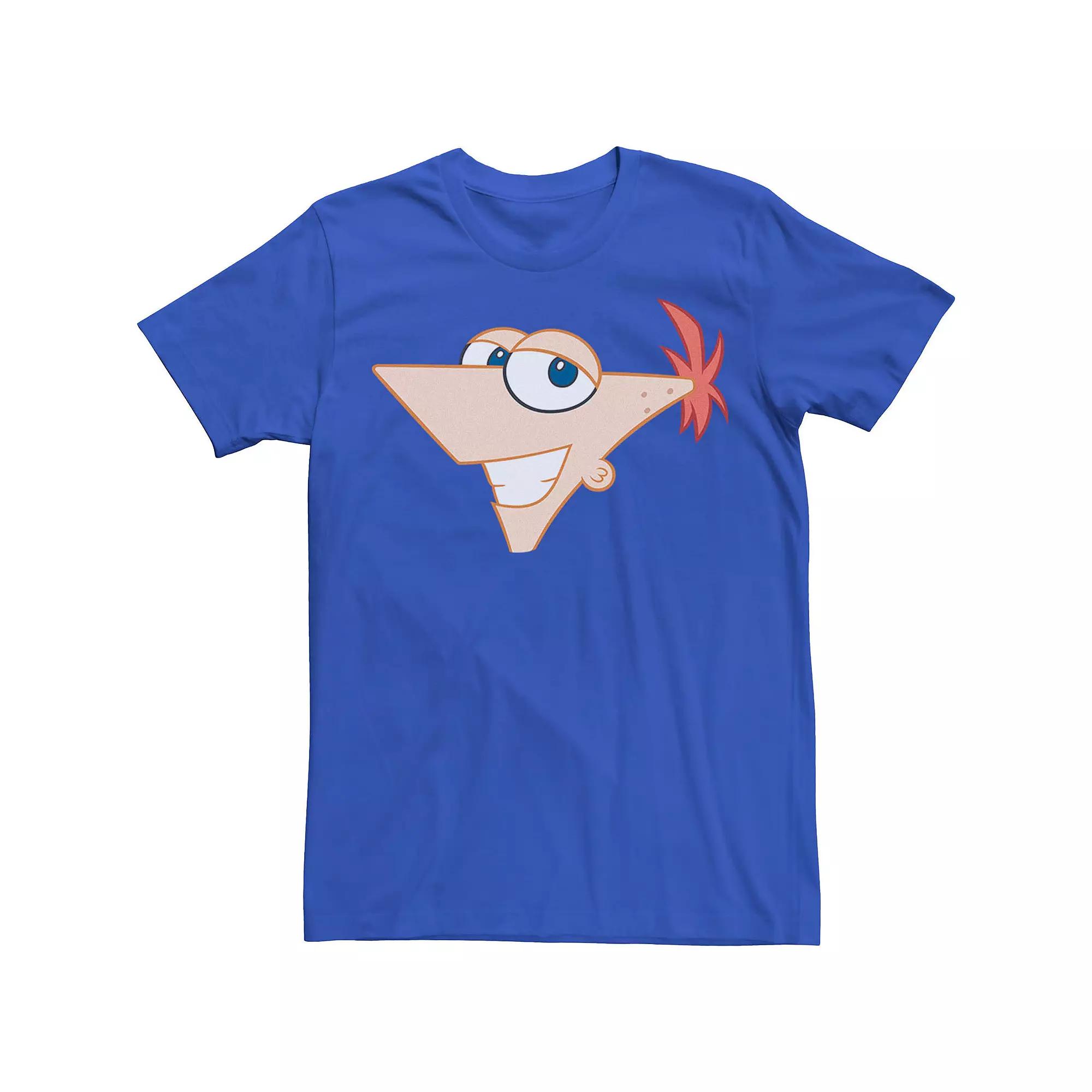 Disney's Phineas And Ferb Large Phineas Face Men's Tee,  Product Image