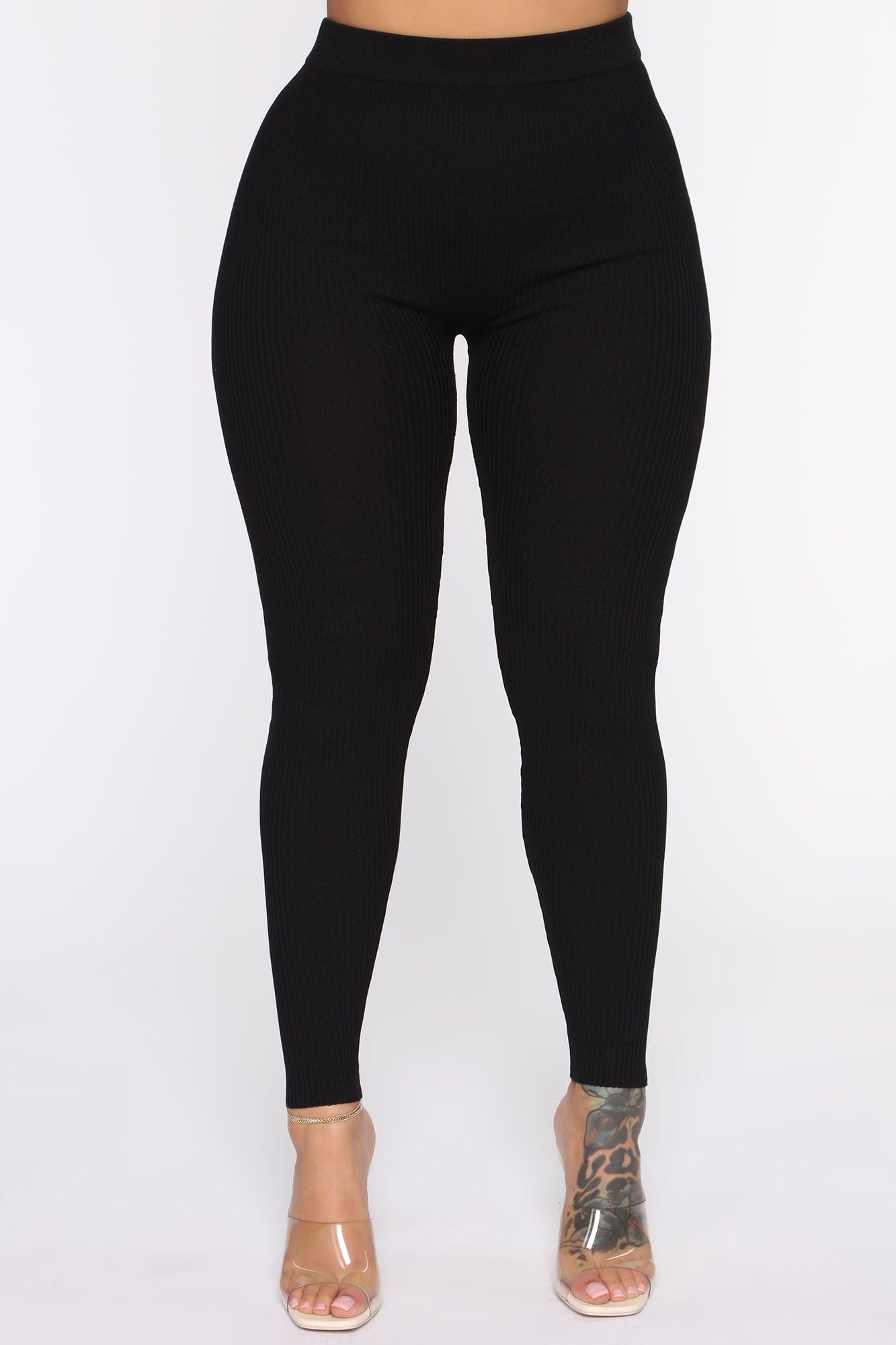 Wrong Way Sweater Pant Set - Black Female Product Image