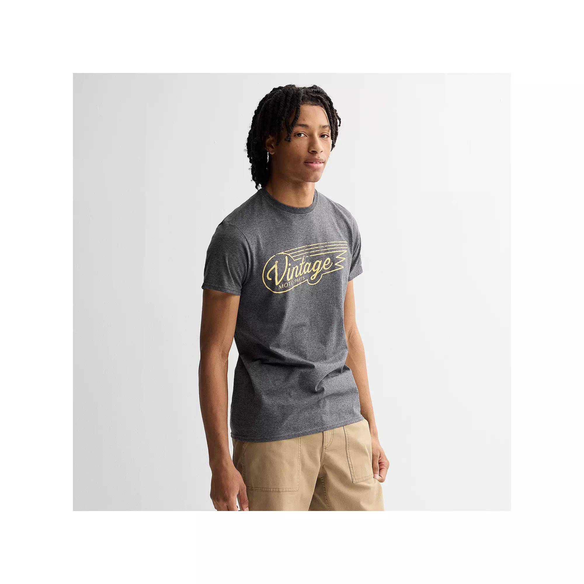 Men's Vintage Moto Parts Graphic Tee,  Product Image