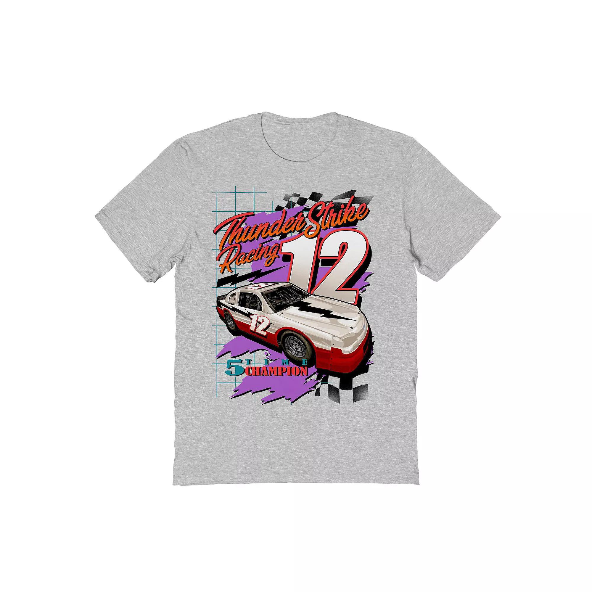 Men's Thunder Strike Racing Stock Car Graphic Tee, Size: Small, Sport Grey Product Image