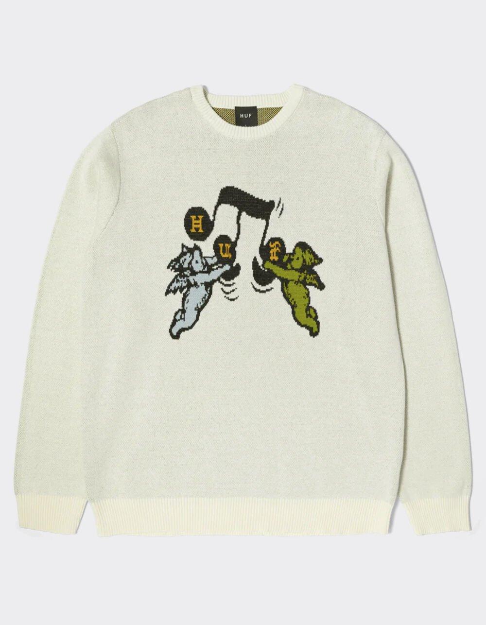 HUF Song Intarsia Mens Sweater - OFF WHITE Product Image