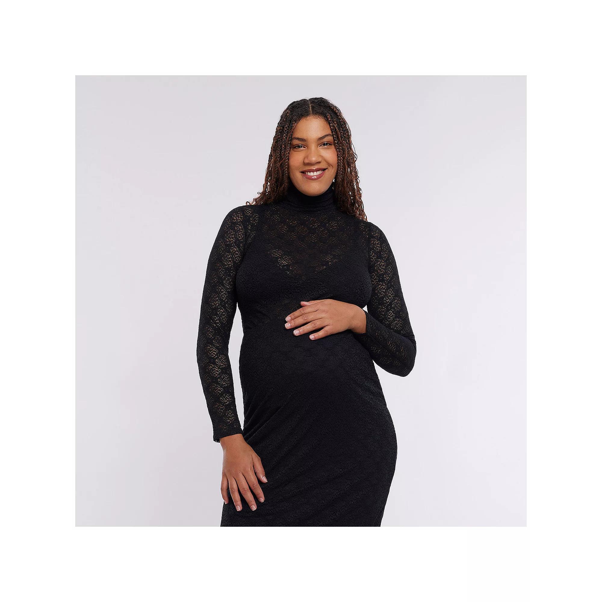 Maternity Motherhood® Turtleneck Long Sleeve Top, Women's,  Product Image
