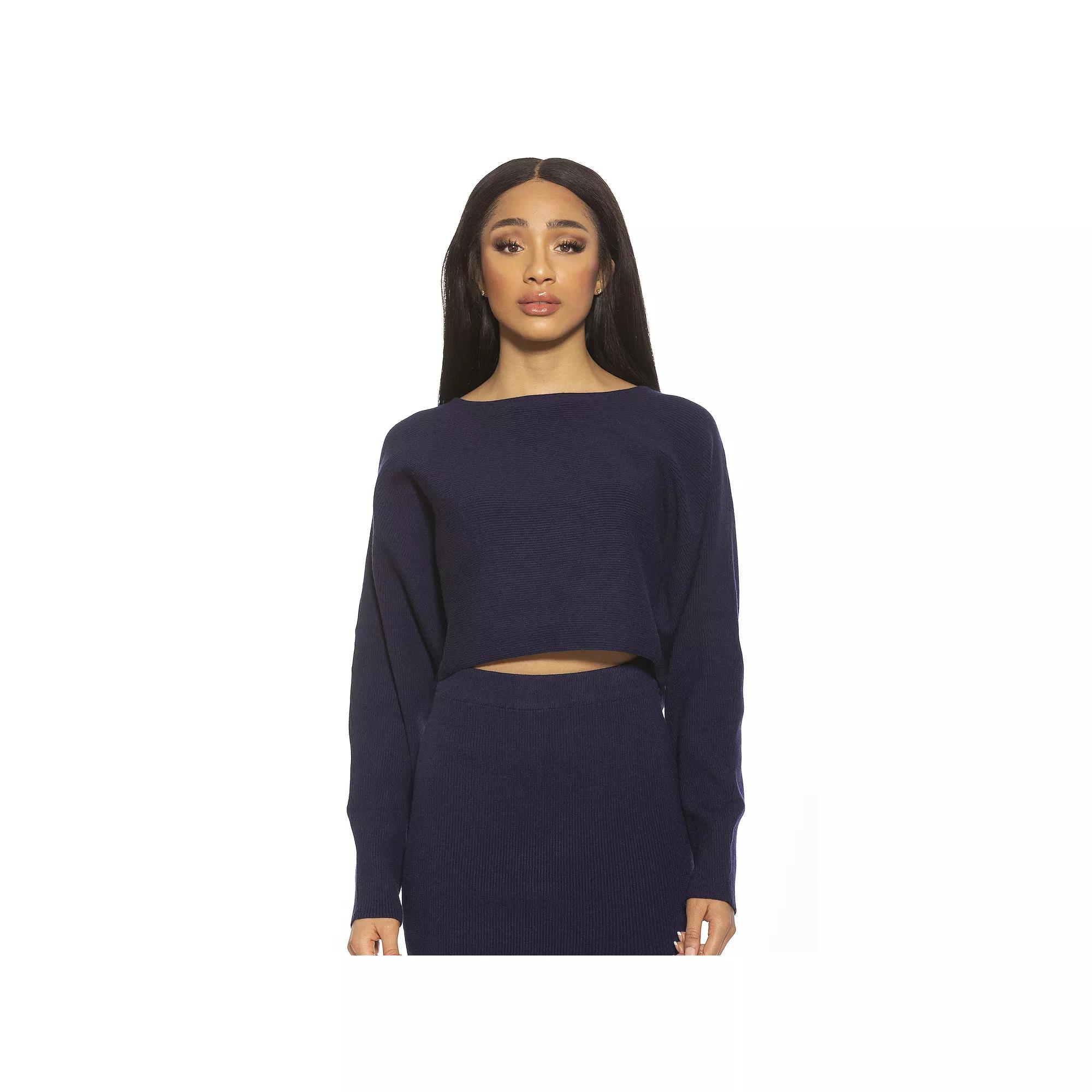 Women's ALEXIA ADMOR Ribbed Knit Dolman Sleeve Top,  Product Image