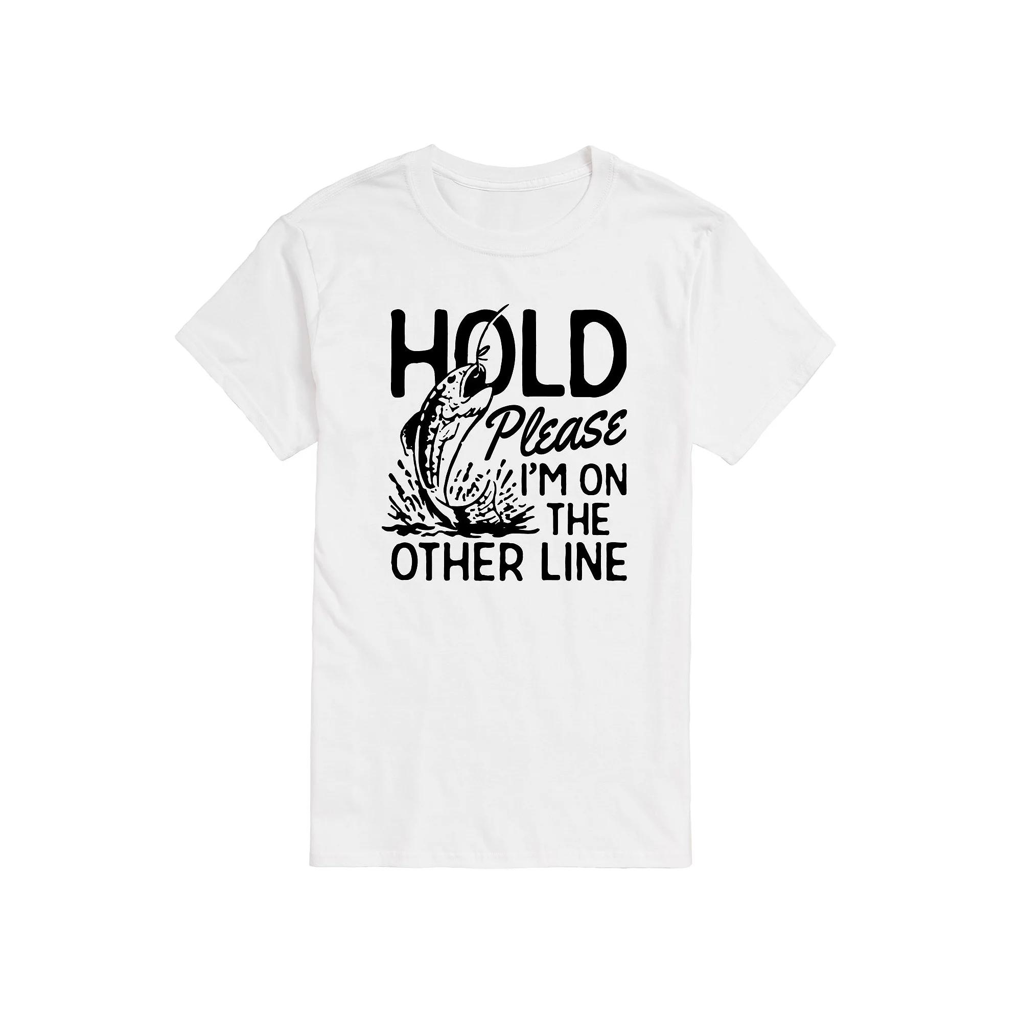 Big & Tall Hold Please On The Other Line Graphic Tee, Men's,  Product Image
