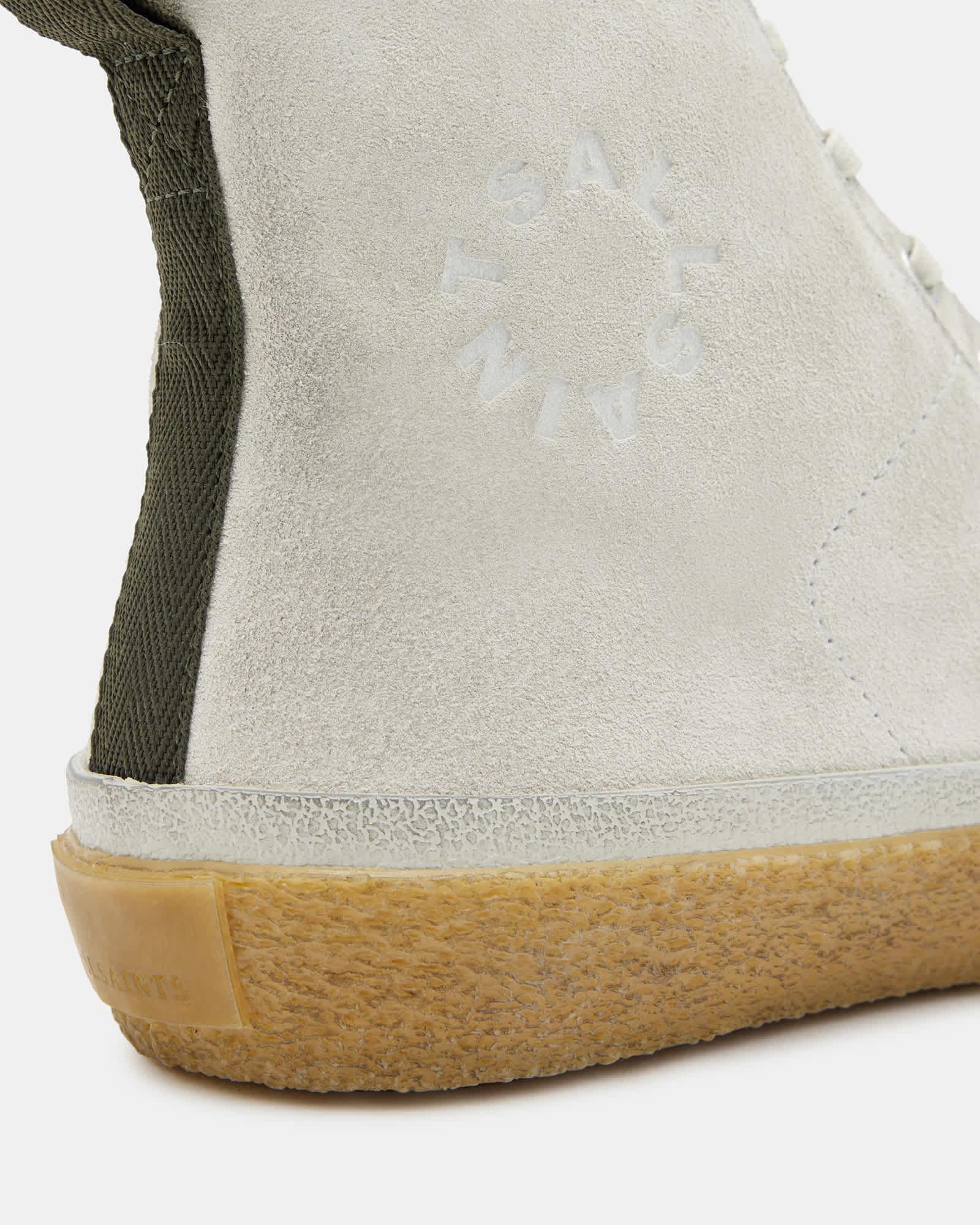 Crister Logo Leather High Top Sneakers Chalk White | ALLSAINTS US Product Image