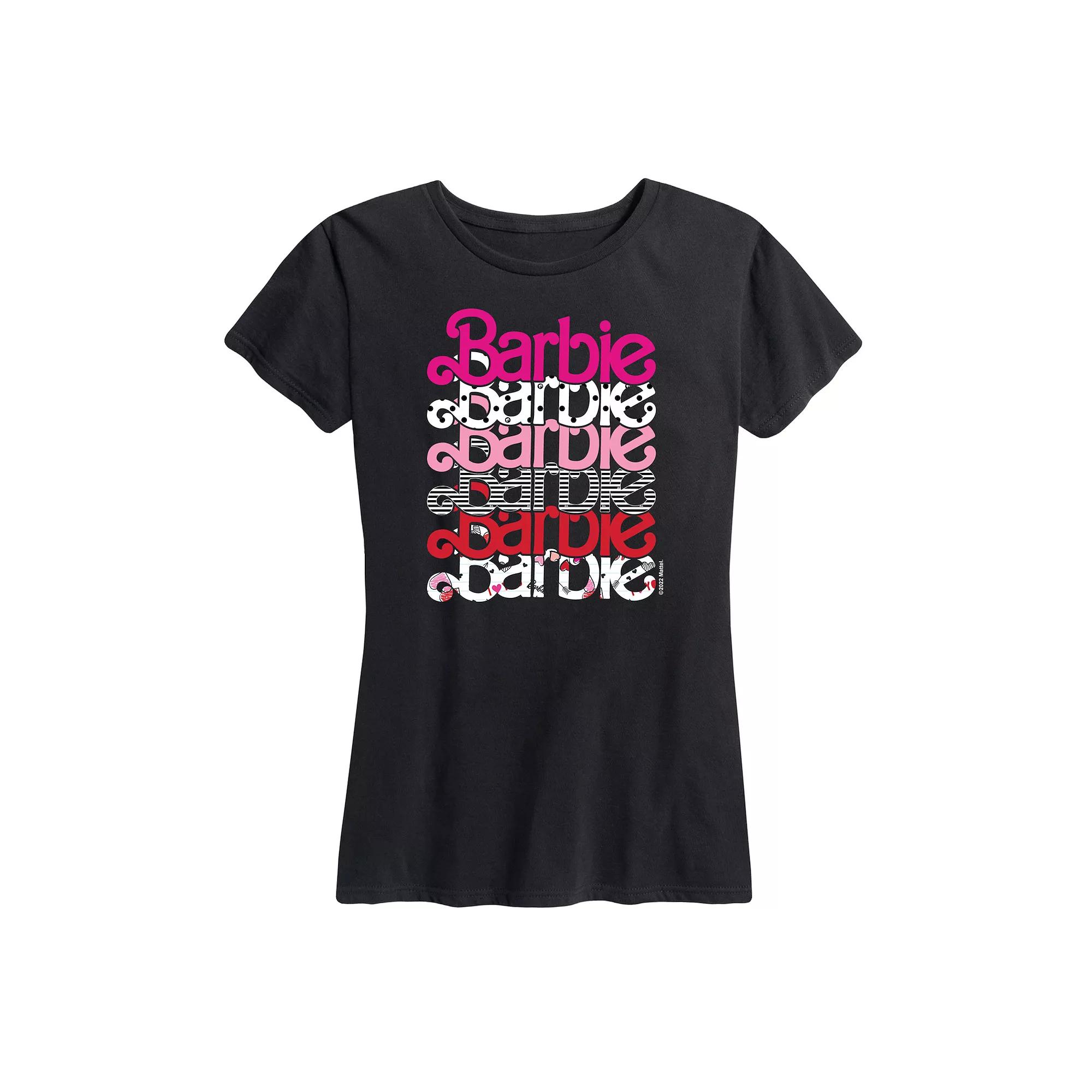 Women's Barbie® Stacked Graphic Tee,  Product Image