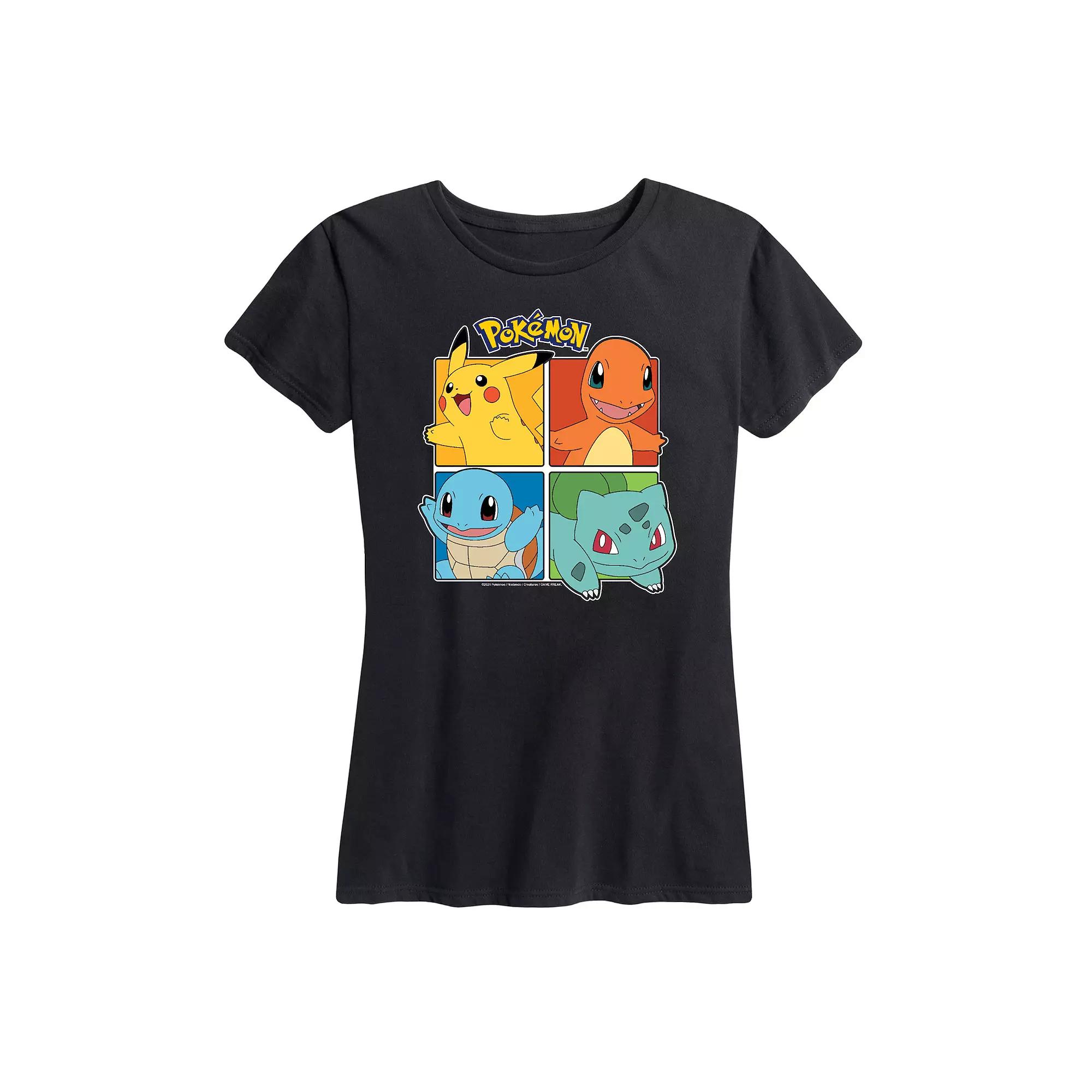 Women's Pokemon Partner Squares Graphic Tee,  Product Image