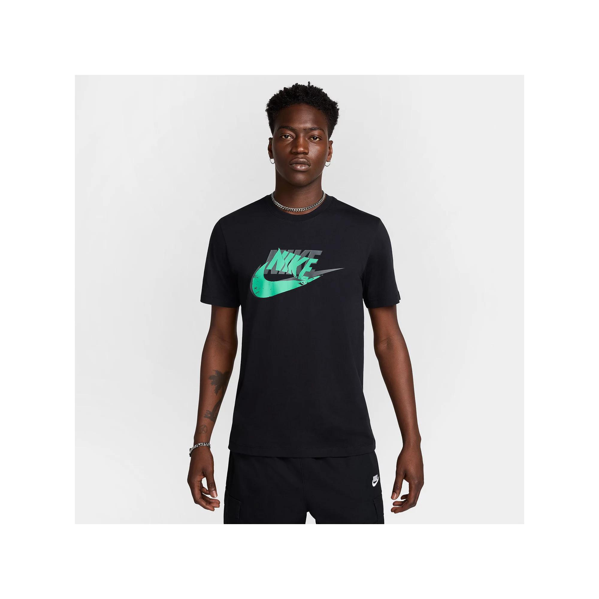 Men's Nike Double Logo Sportswear Tee, Size: Large, Black Product Image