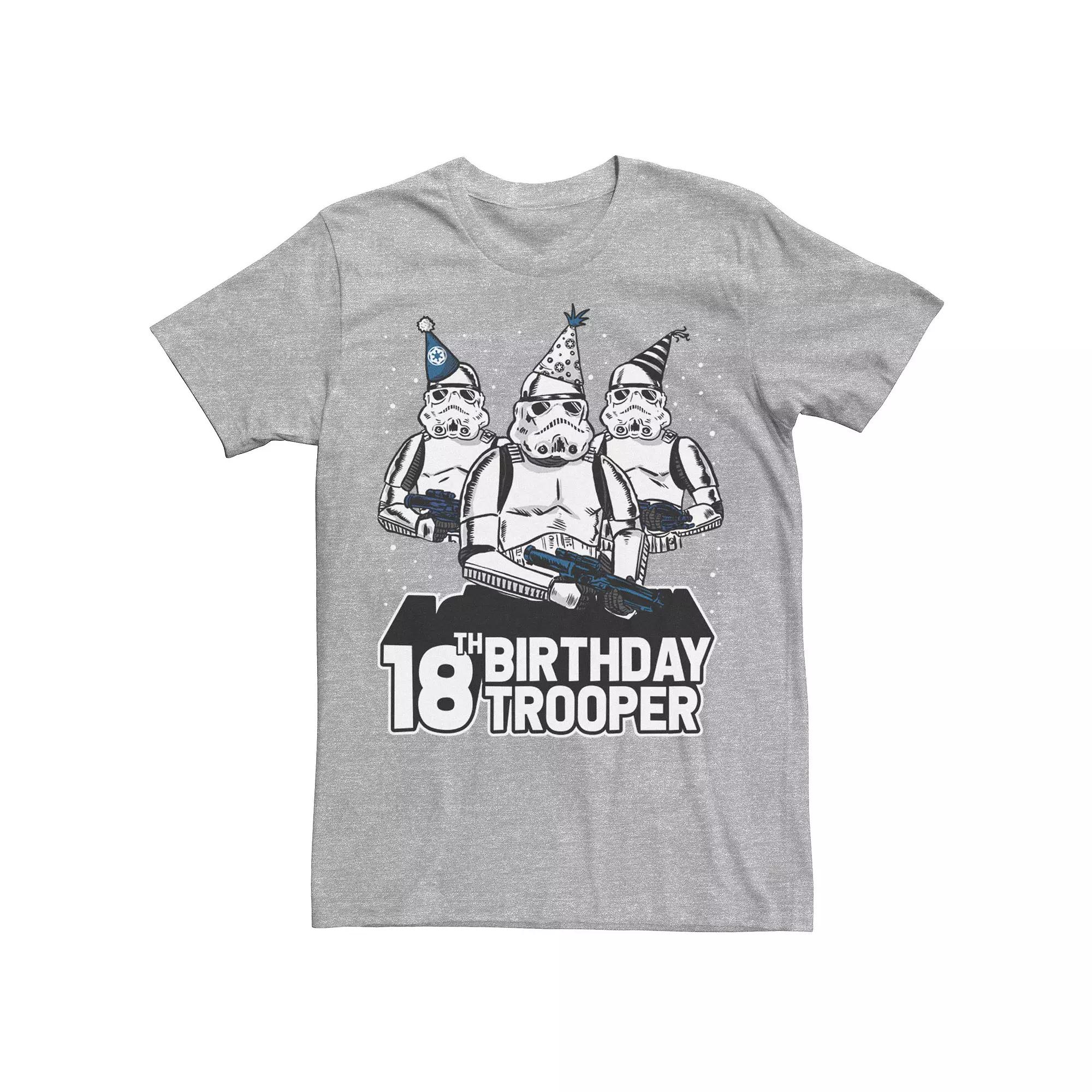 Mens Star Wars Stormtrooper Party Hats Trio 18th Birthday Trooper Tee Athletic Grey Product Image