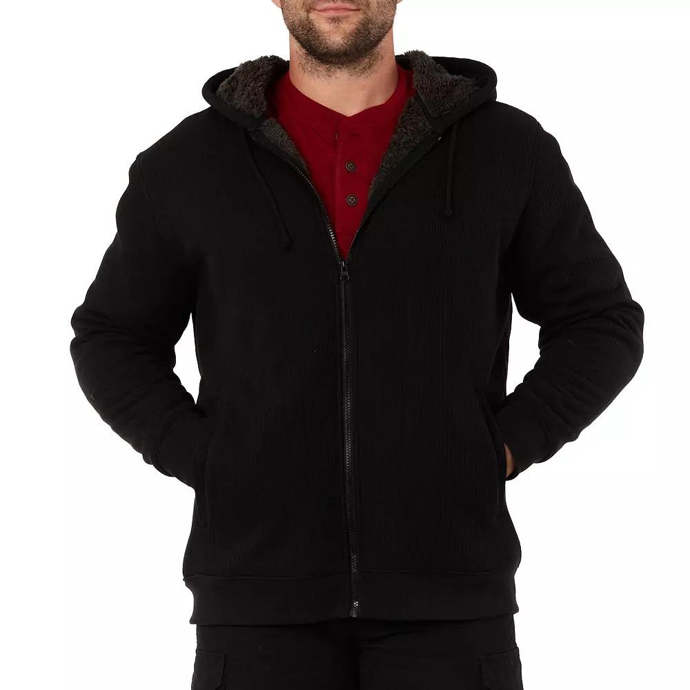 Big & Tall Smith's Workwear Sherpa-Bonded Thermal Knit Hooded Jacket, Men's,  Product Image