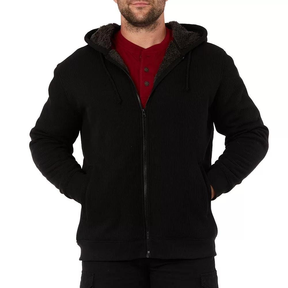 Big & Tall Smith's Workwear Sherpa-Bonded Thermal Knit Hooded Jacket, Men's,  Product Image