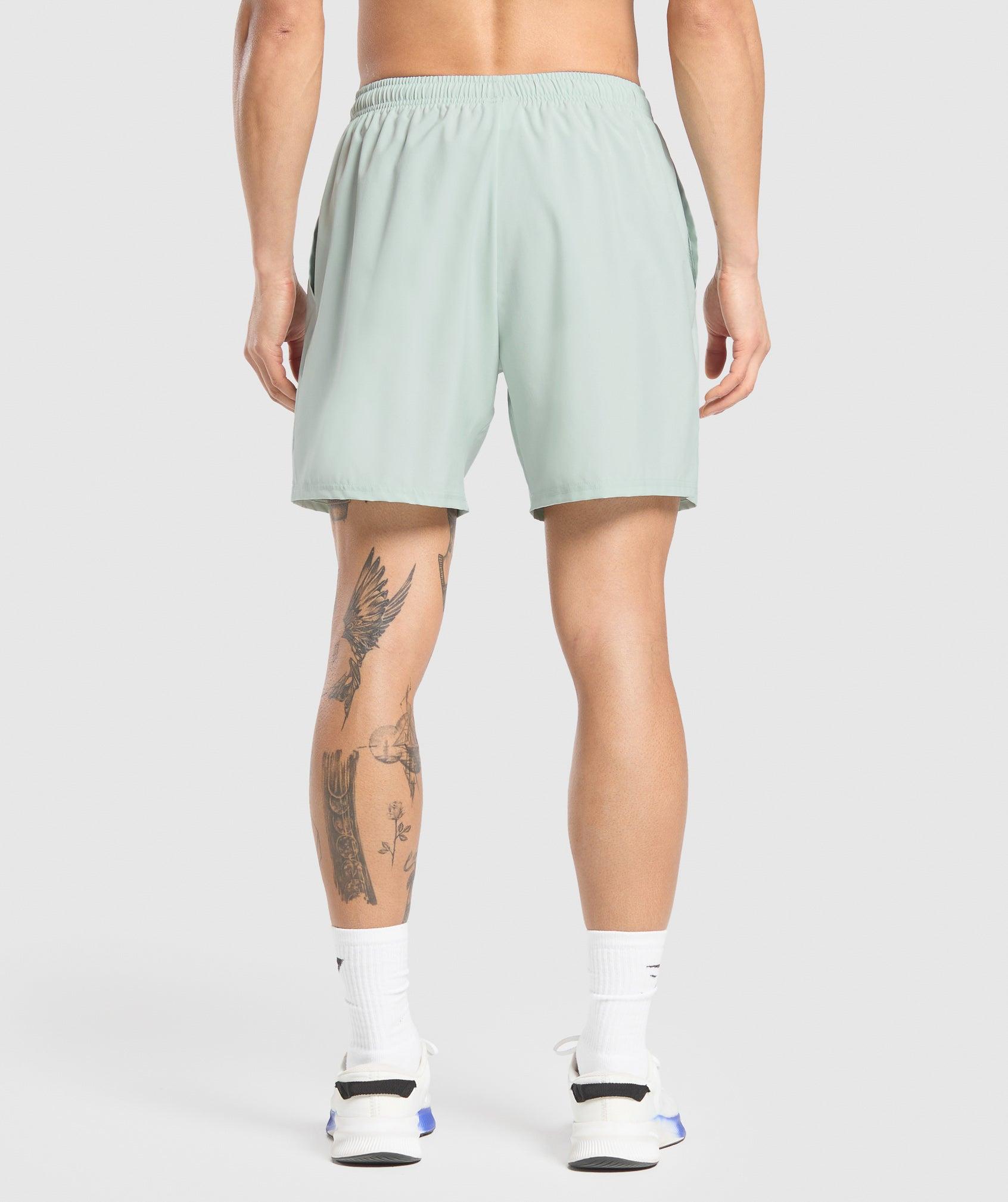 Gymshark Keep Showing Up 7" Shorts - Morning Blue Male Product Image