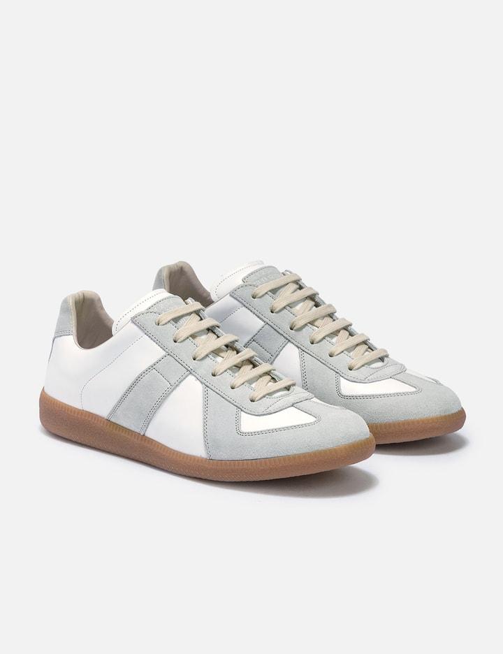 MAISON MARGIELA Replica Leather And Suede Sneakers In White Product Image