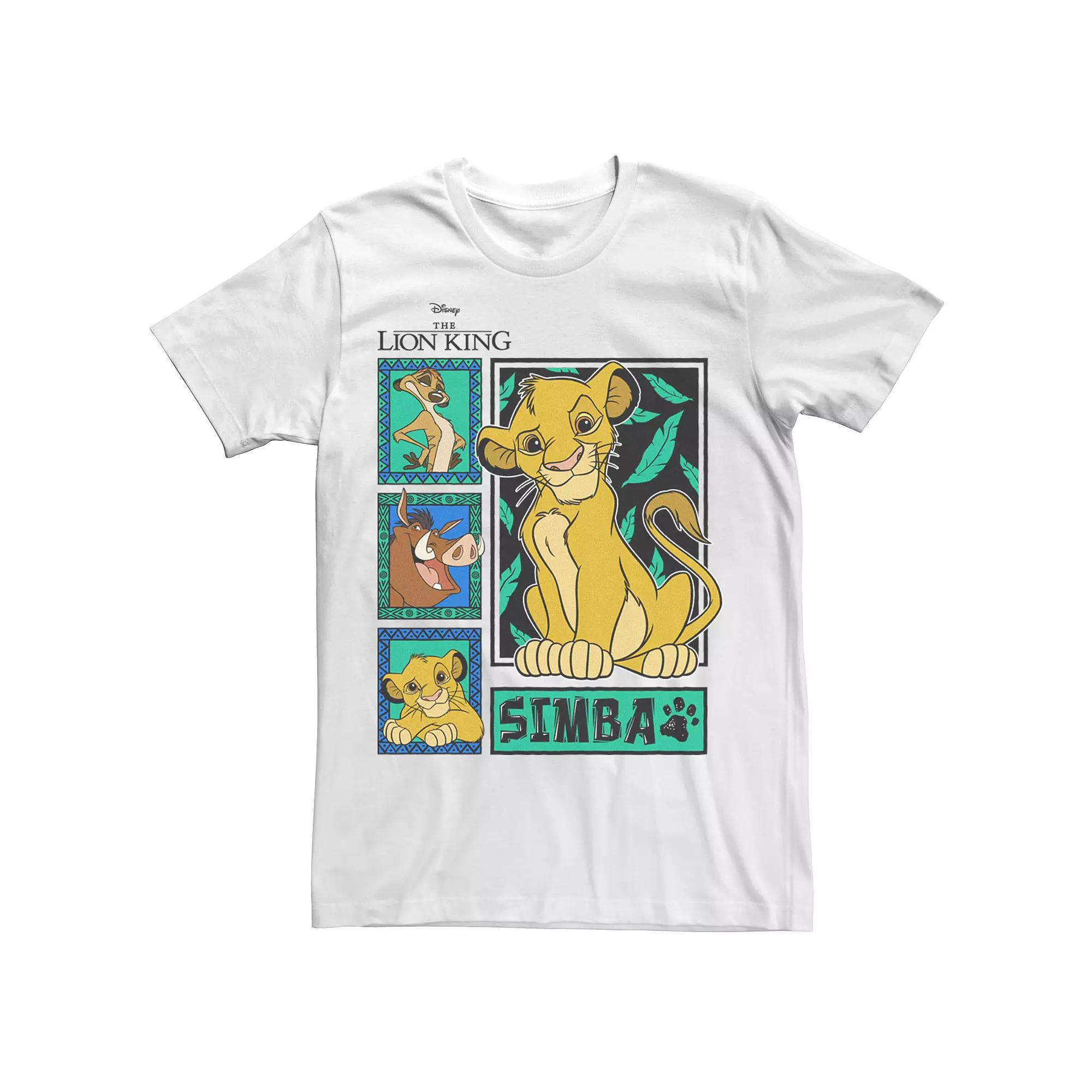 Disney's The Lion King Simba Jungle Panels Men's Tee,  Product Image
