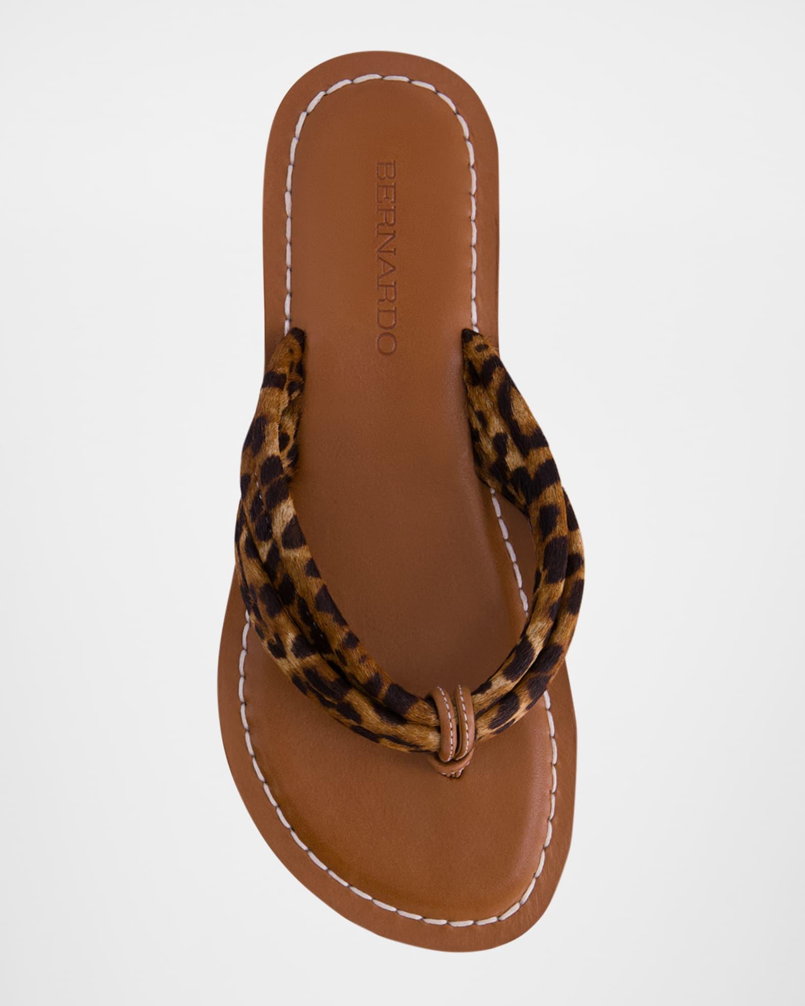 Miami Leopard Flat Thong Sandals Product Image