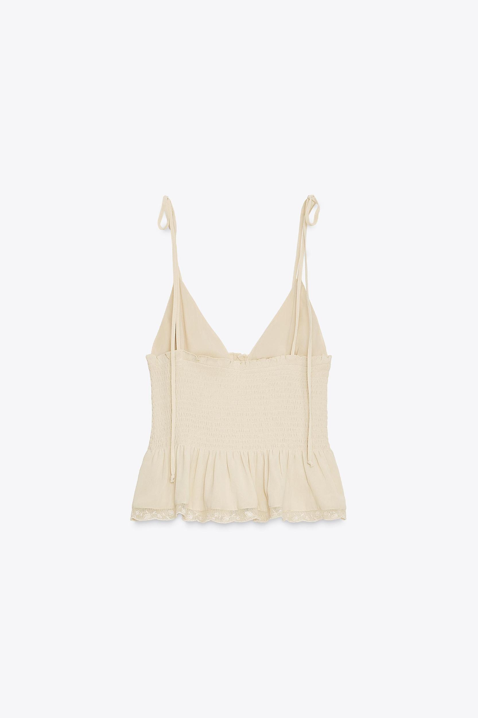 SMOCKED COMBINATION TOP Product Image